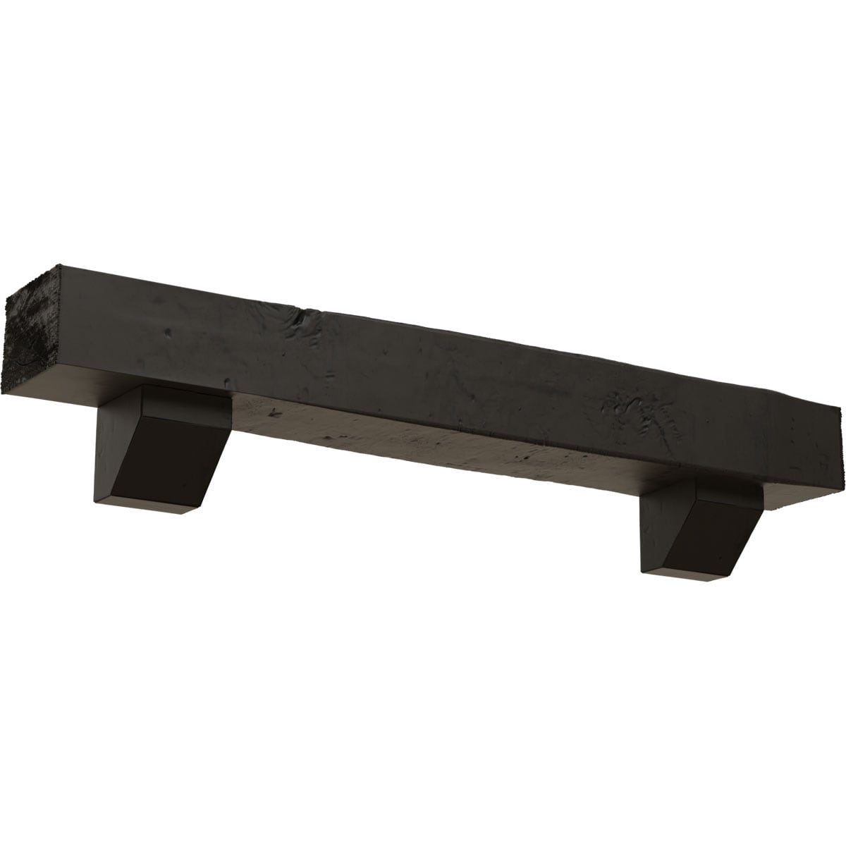 Ekena Millwork MANUKP04X06X48ASBC 48-in W x 4-in H x 6-in D Cedar (Burnished) Hollow Urethane Rustic Fireplace Mantel