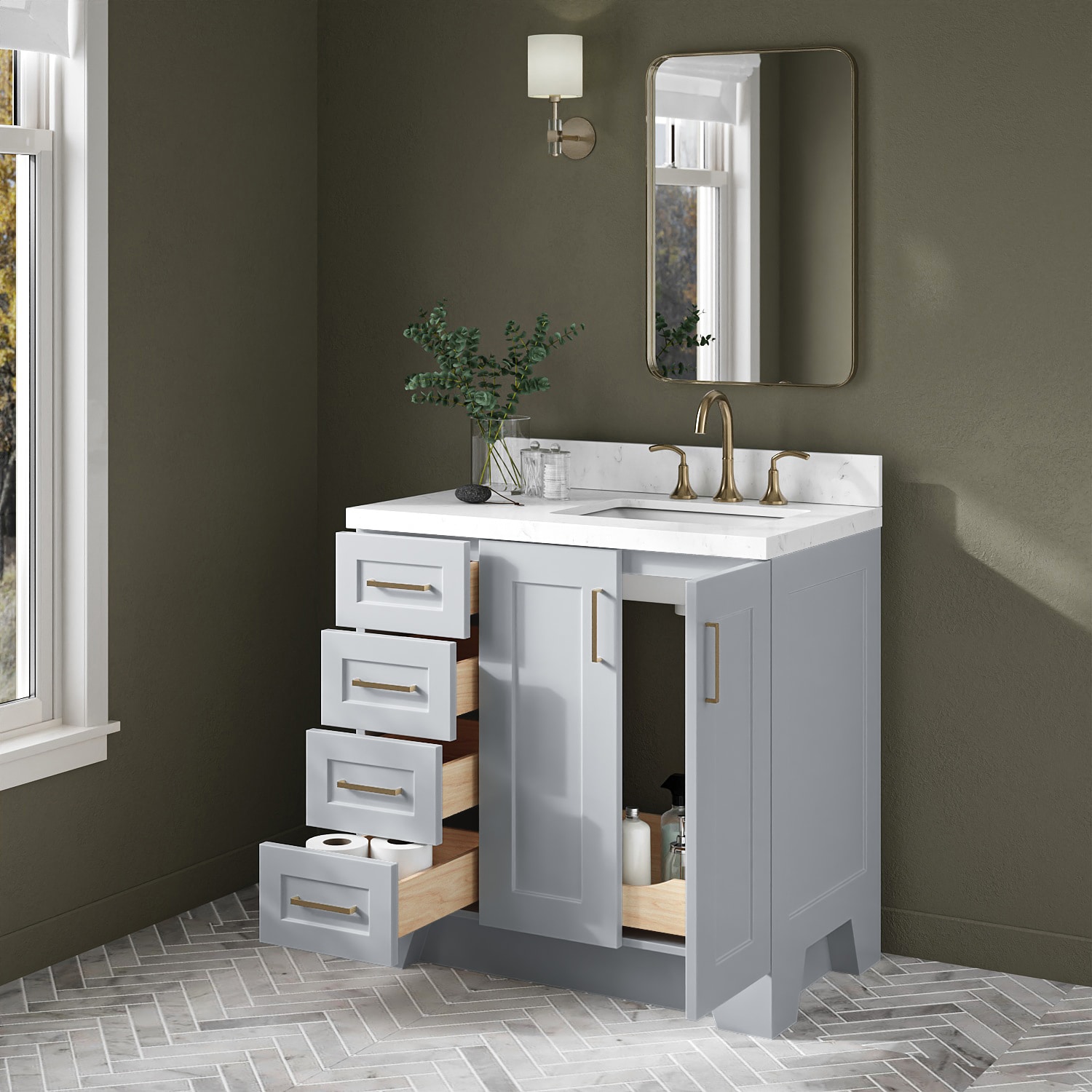 ARIEL Q036S-R-BC-GRY vanities - View #3