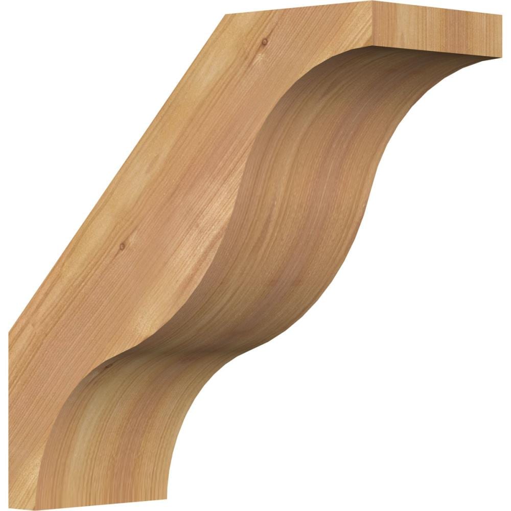 Ekena Millwork BRC06X14X14FST00SWR 5-1/2-in x 14-in x 14-in Western Red Cedar Unfinished Wood Funston Smooth Knee Brace