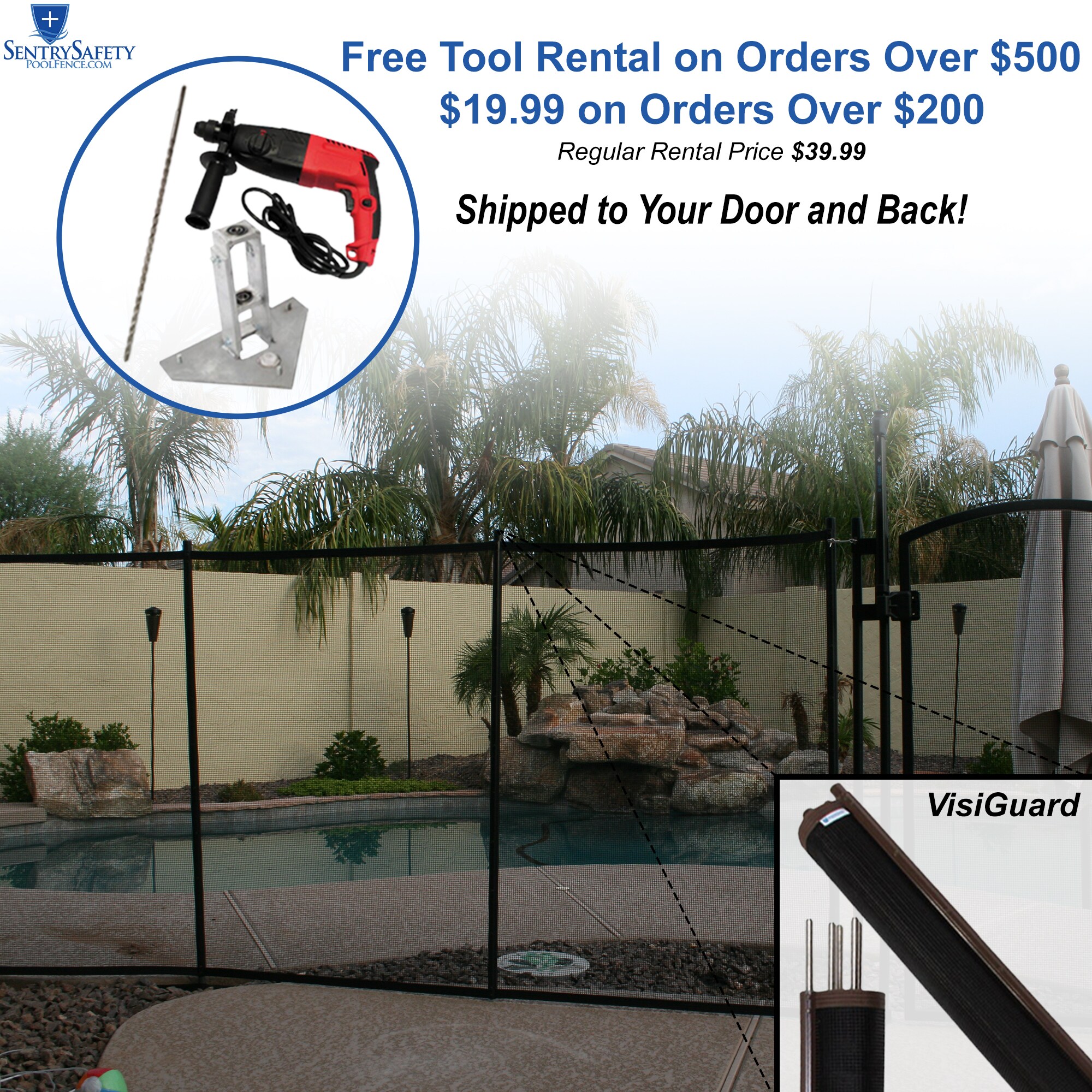 Sentry Safety VISIGUARD - 4FT TAN Pool-Safety-Barrier-Panels - View #5