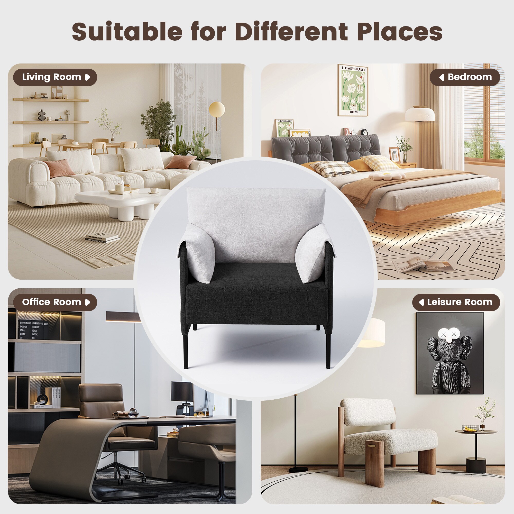 Serwall WPSFSY-BK-3P chairs - View #4