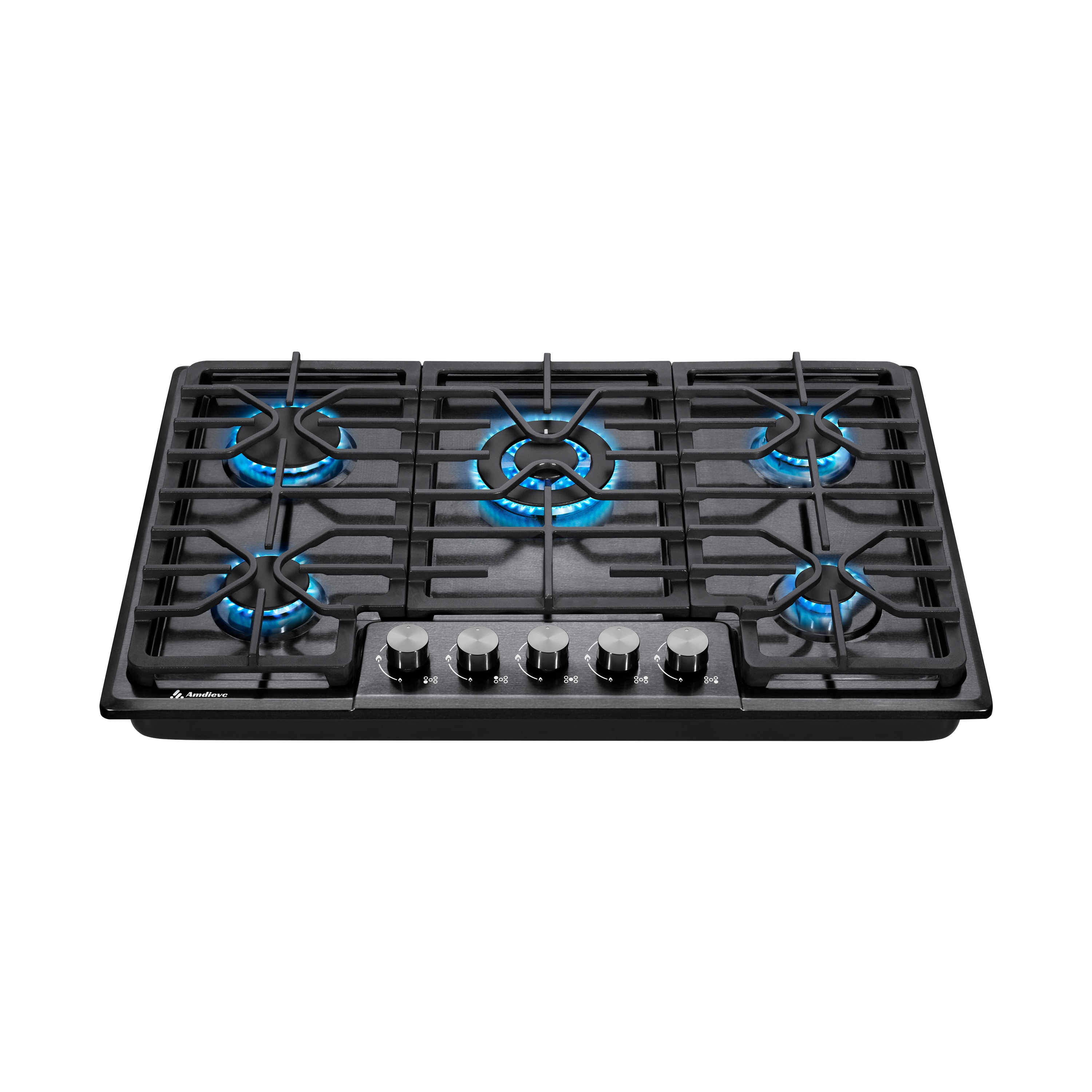 Damerin JQB-1 30-in 5 burners Black Stainless steel Gas Cooktop