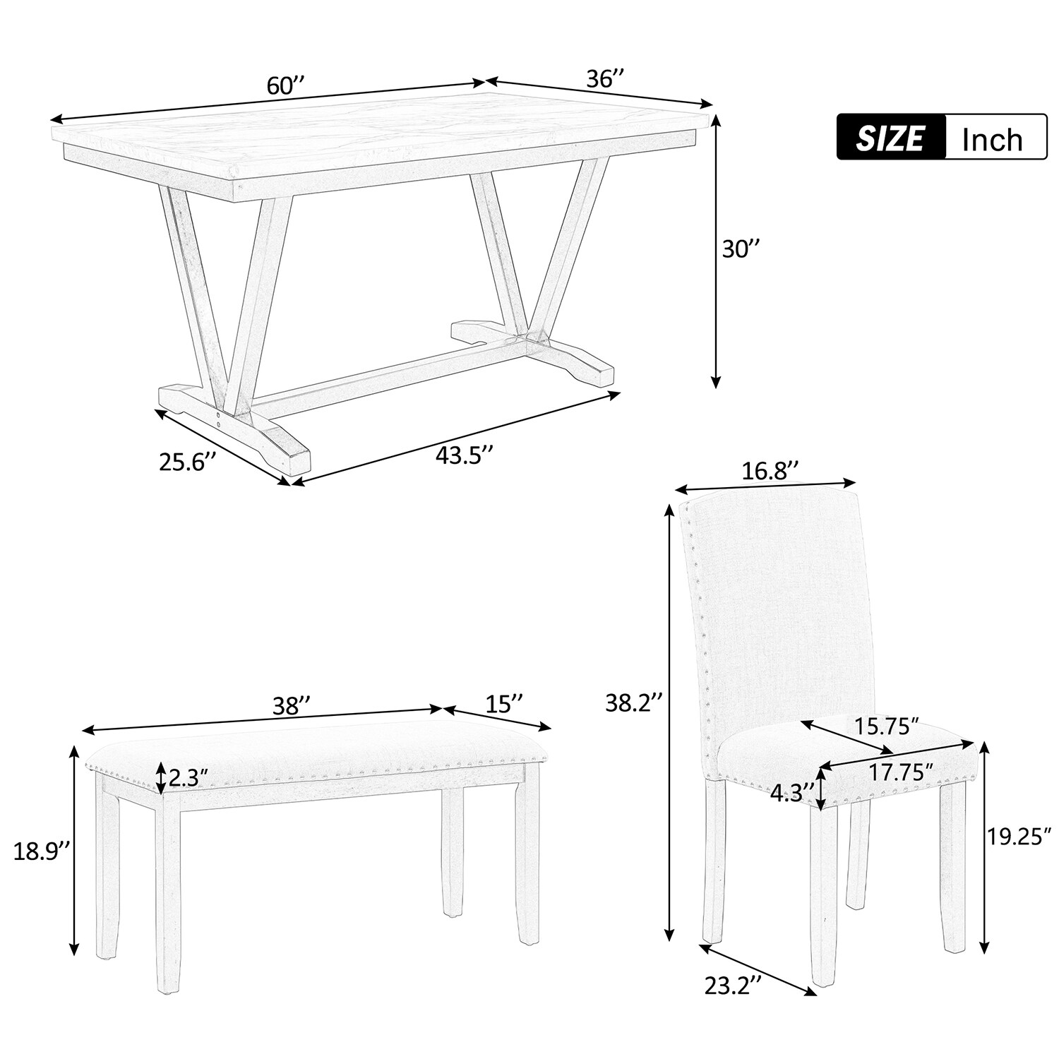 GZMR GZ-N715STAAK Dining-Sets - View #12