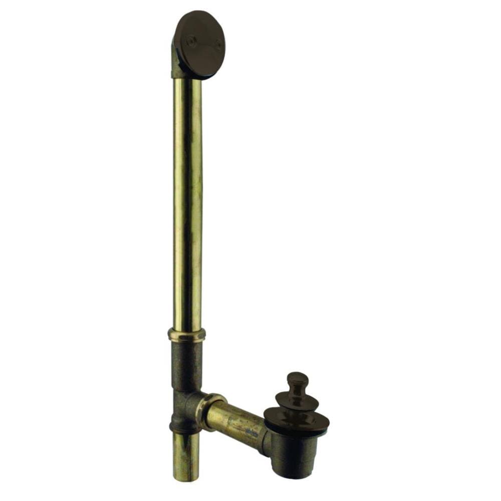 WESTBRASS D3264-20G-12 Bath Waste and Overflow Pull and Plug- 22" Make-up, 20 Ga. Tubing In Oil Rubbed Bronze