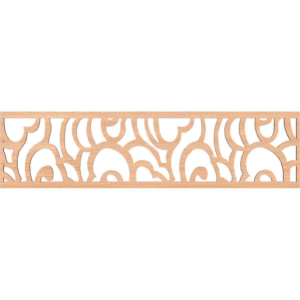 Ekena Millwork MLDB12X47SPFHI Springfield Fretwork Flat Trim 12-in x 3.92-ft Hickory Brown Unfinished 2156705 Pierced Wall Panel Moulding