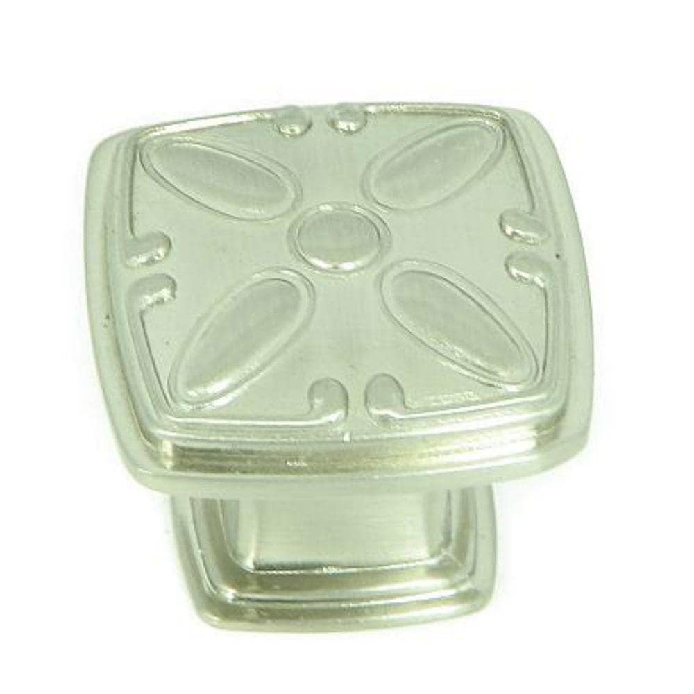 Stone Mill Hardware CP81093-SN Edinborough Satin nickel Square Traditional Cabinet Knob