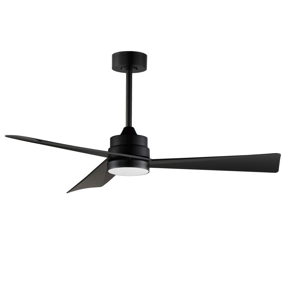 Maxim Lighting Vortex - 3 Blade Outdoor Ceiling Fan with Light Kit-13.75 Inches Tall and 52 Inches Wide-Black Finish