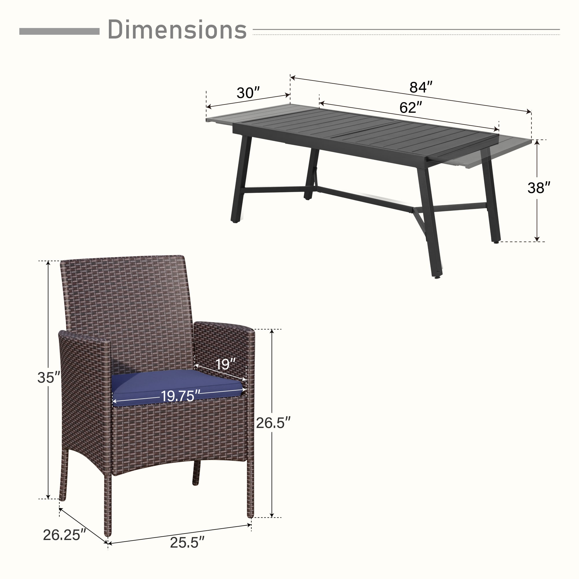 Sunshine Valley TC7-097-450 Patio-Dining-Sets - View #9