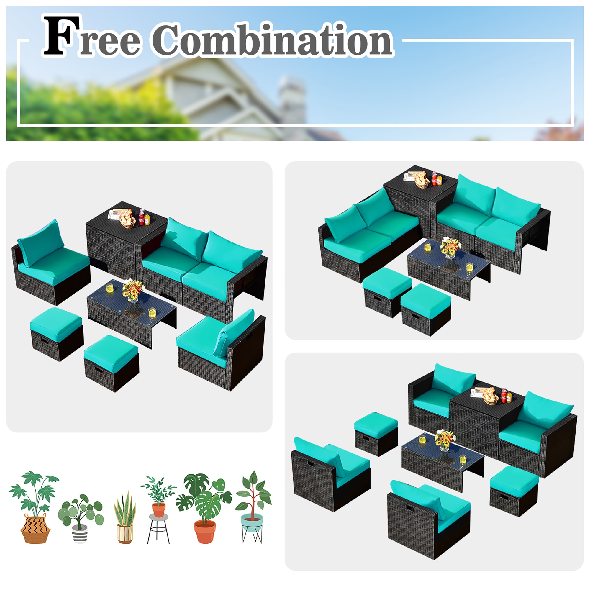 Costway LWS00842 Patio-Conversation-Sets - View #4