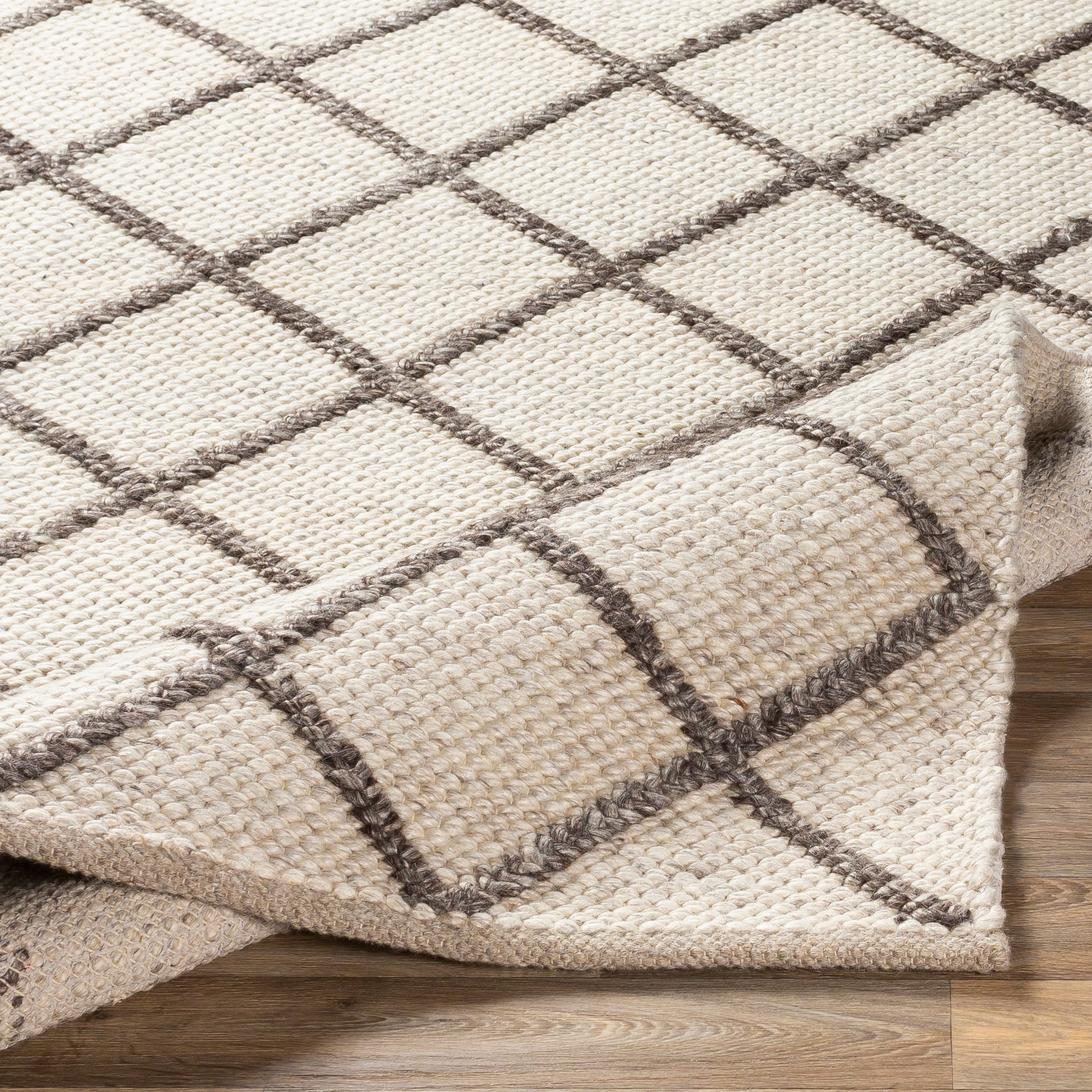 Surya Napels 5 x 8 Wool Cream/Brown Indoor Trellis Farmhouse/Cottage ...