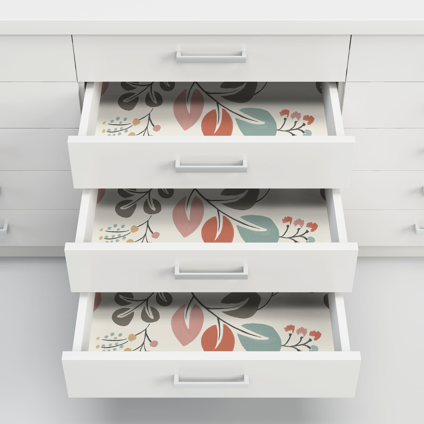 Astrilde Multicolor Botanical Peel and Stick Wallpaper