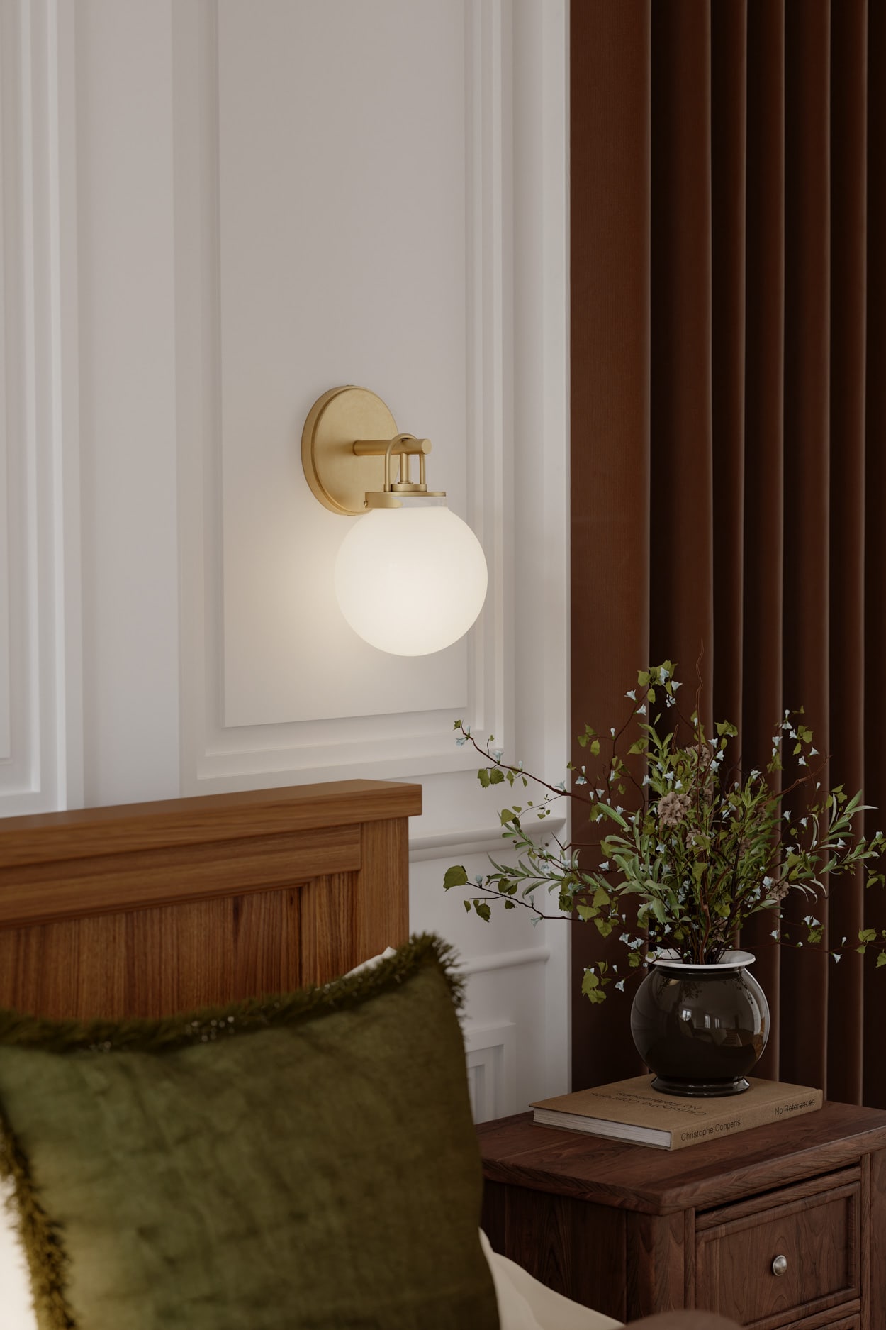 Minka Lavery Ortesa 5-in 1 Light Satin Brass Transitional Bathroom Vanity light