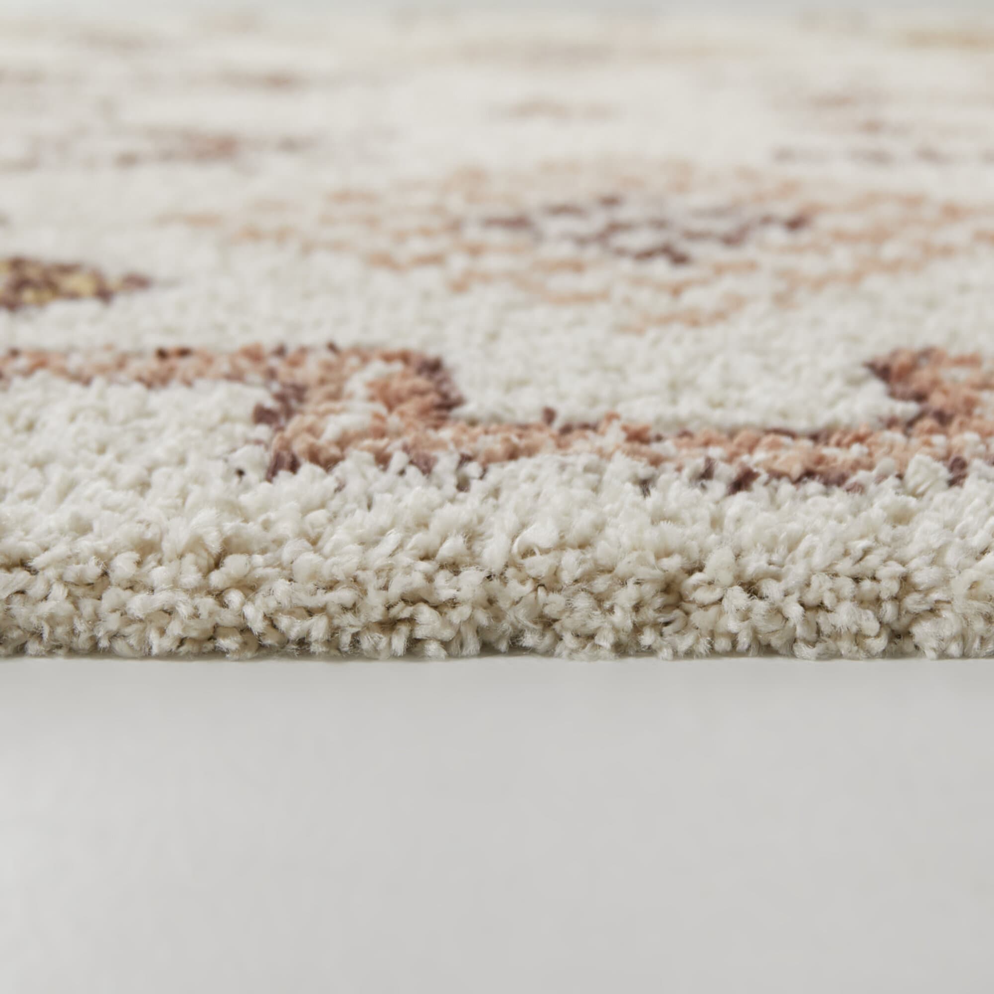Burnt Orange Rectangular Shag Rug for Kids, 5'3" x 7'