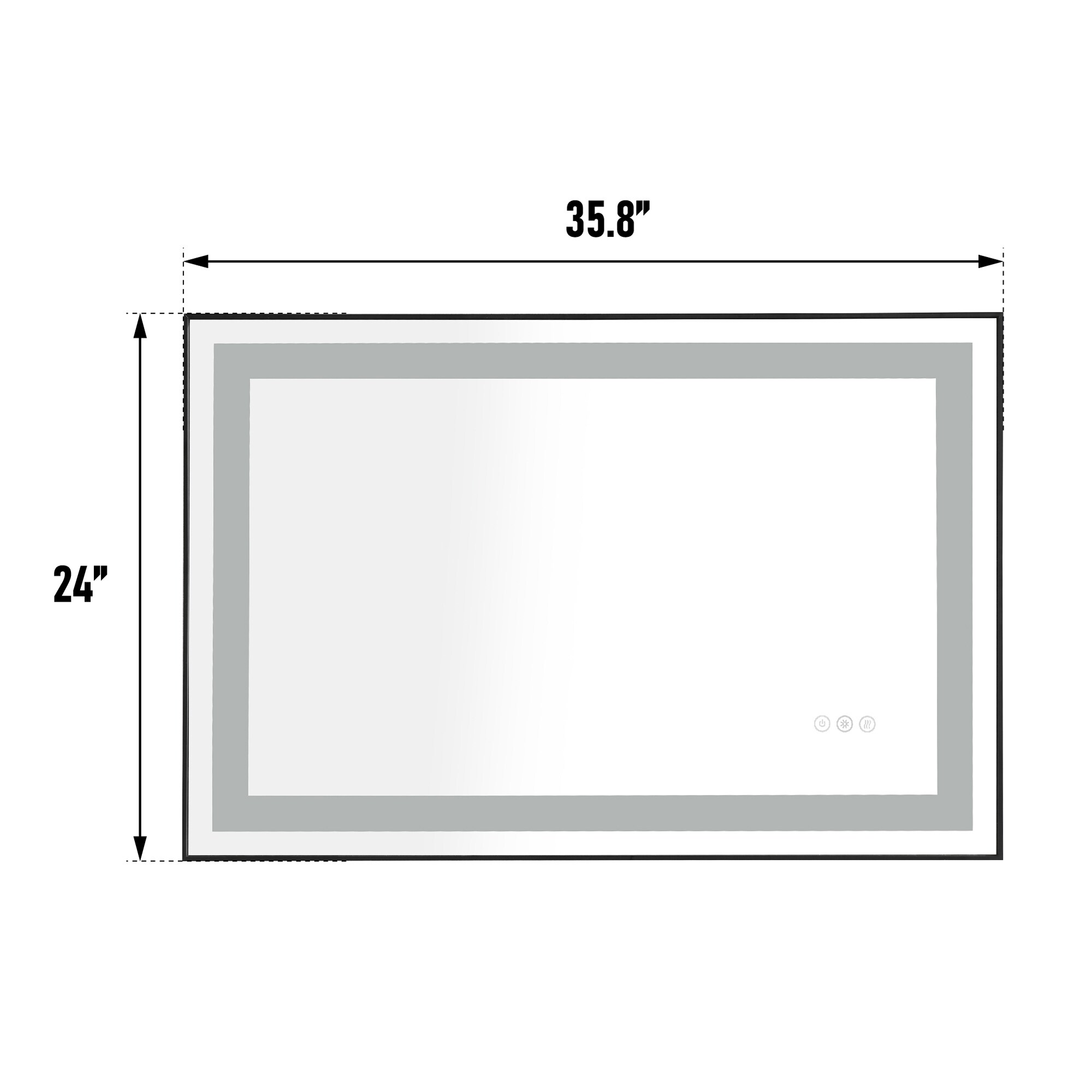 Forclover HE-31MK3624 Framed-Bath-Mirrors - View #4