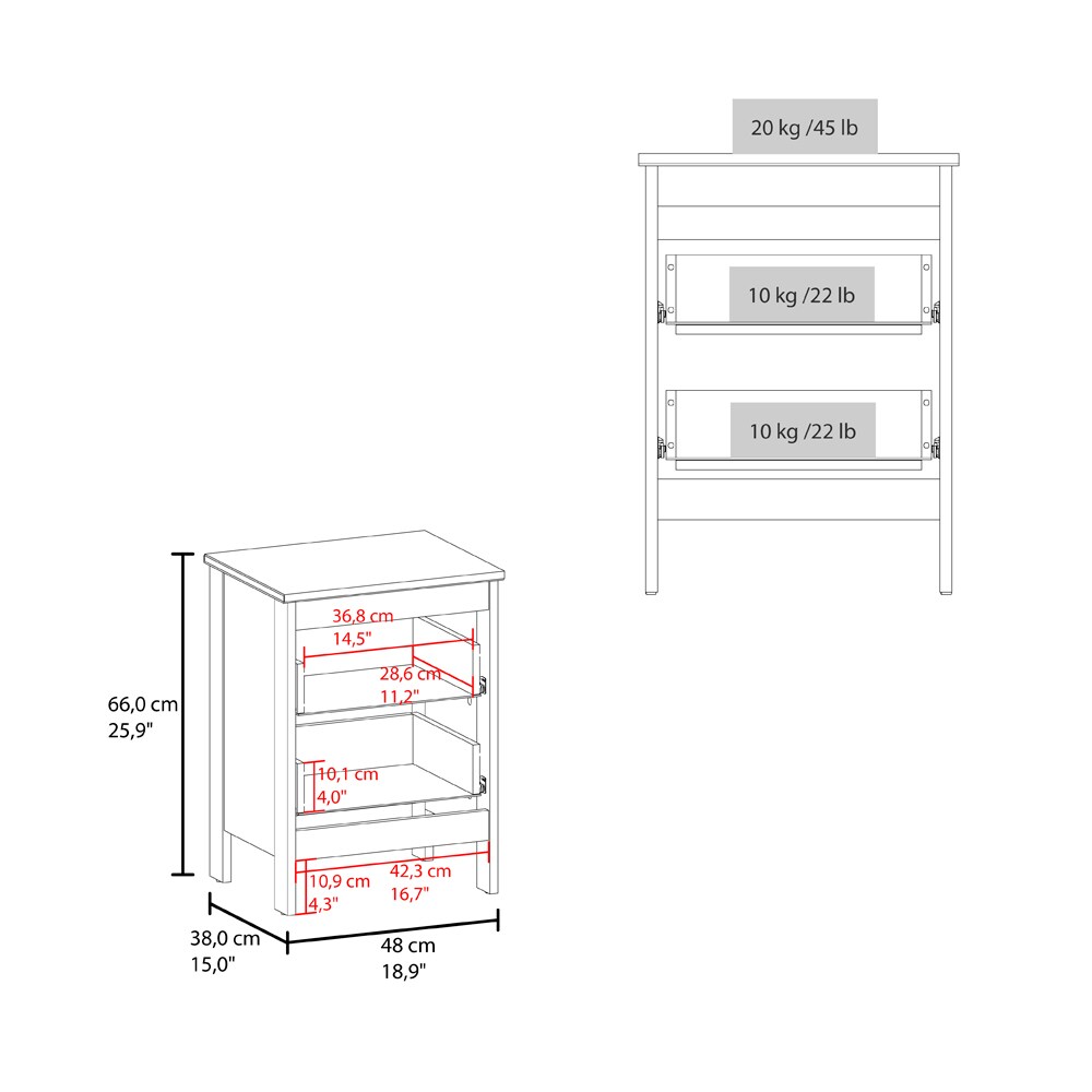 GLANZEND 6514A4ALW nightstands - View #8
