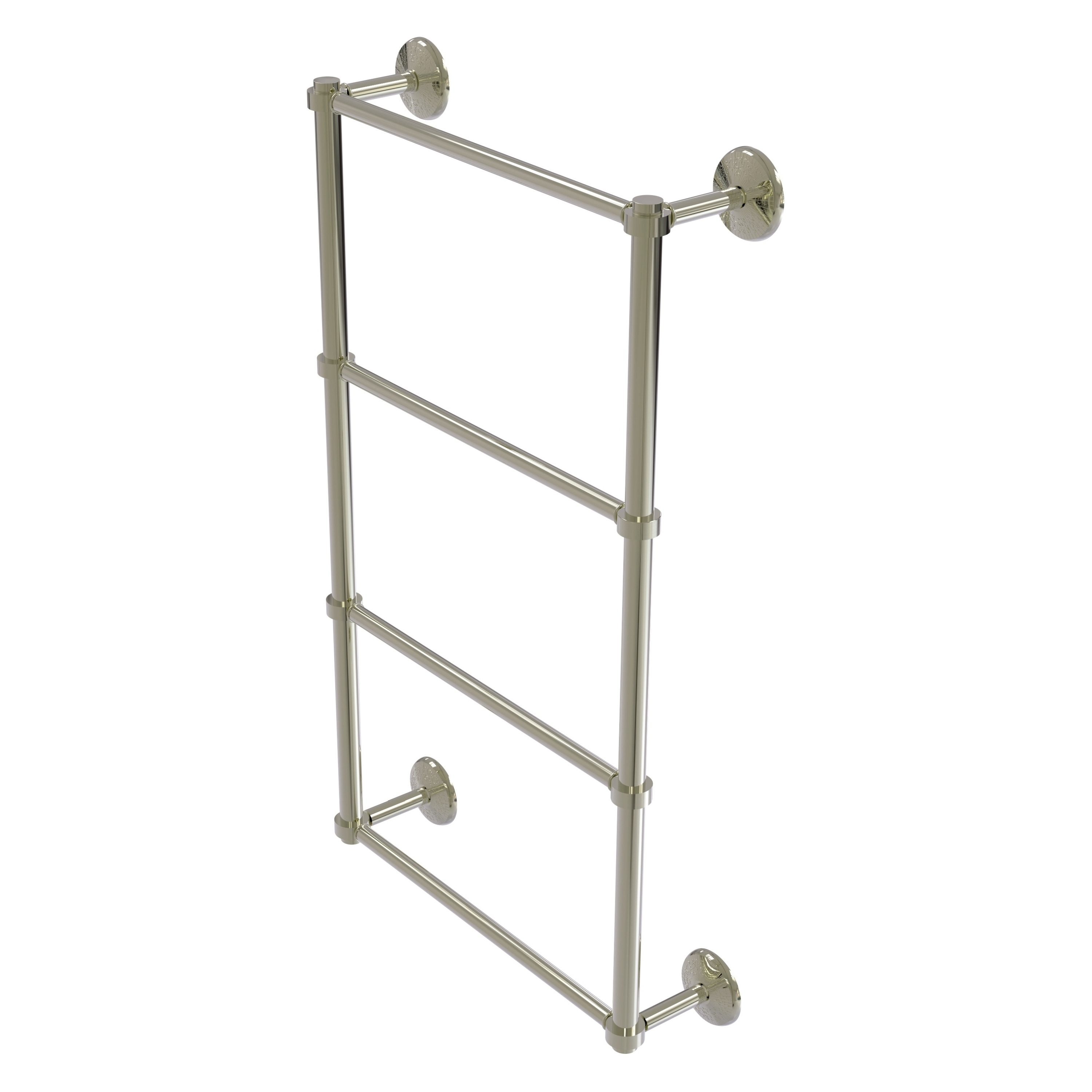Allied Brass MC-28-36-PNI Monte Carlo 36-in double Polished Nickel Wall mount 4-tier Towel Bar