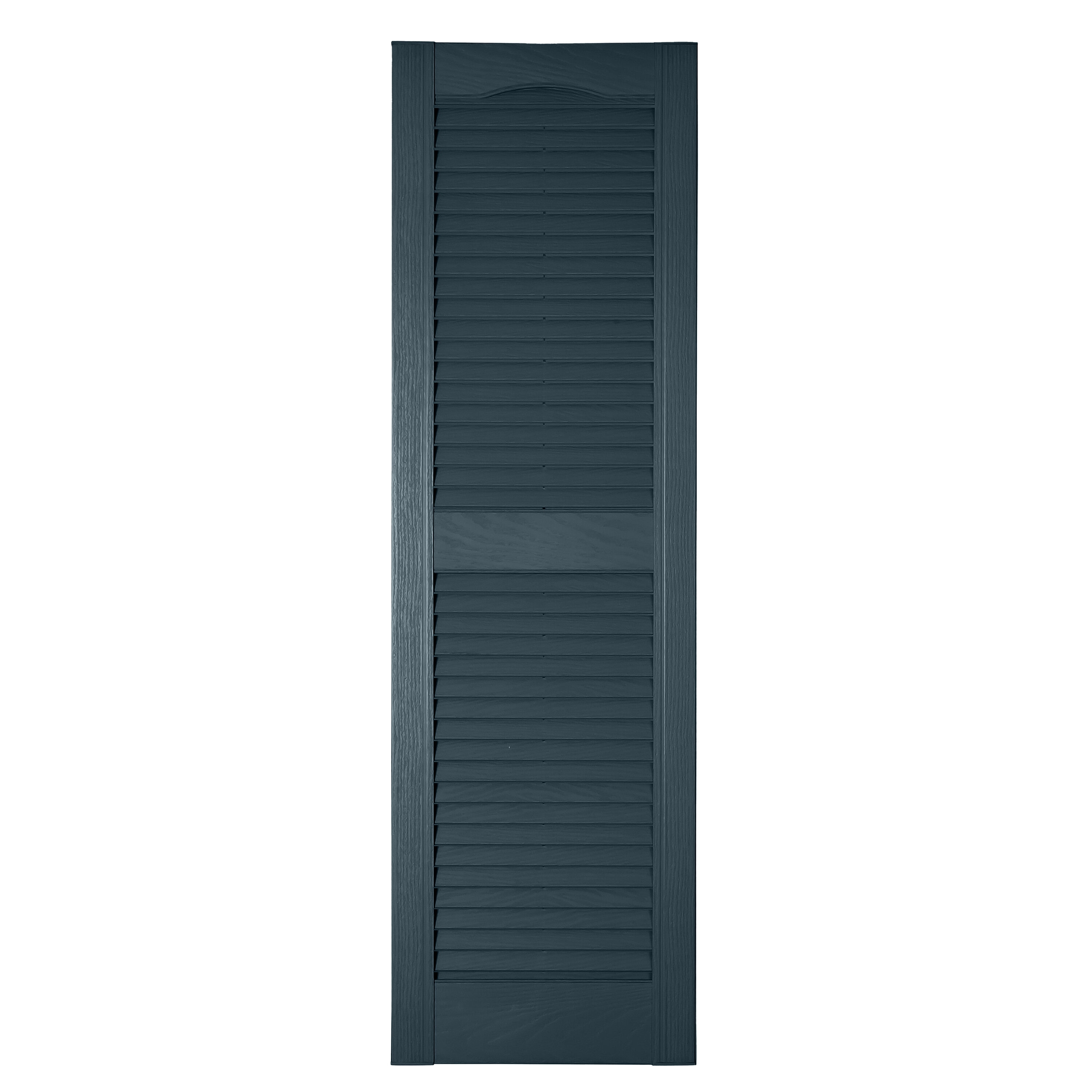 RELIABILT - 15-in W x 55-in H Bedford Blue Louvered Polypropylene Exterior Shutters ( 2 -Pack )