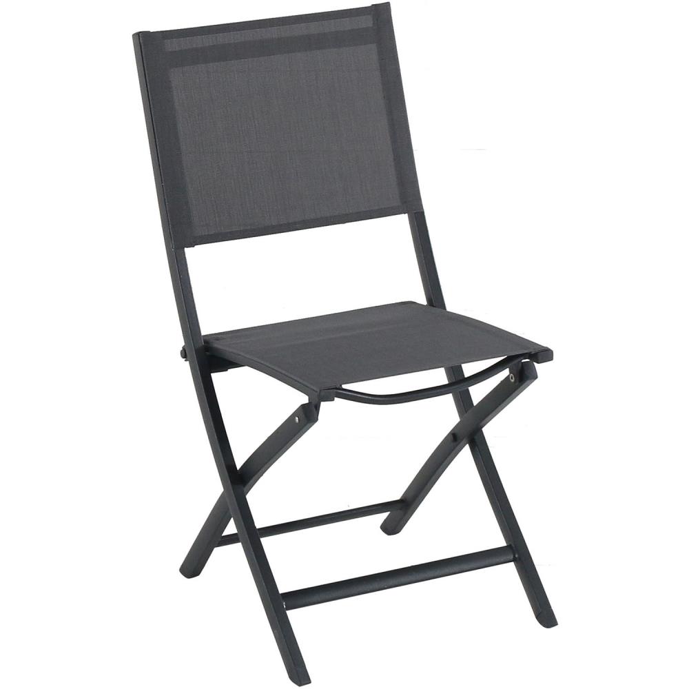 Cameron 7-Piece Gray Aluminum Dining Set with Folding Sling Chairs