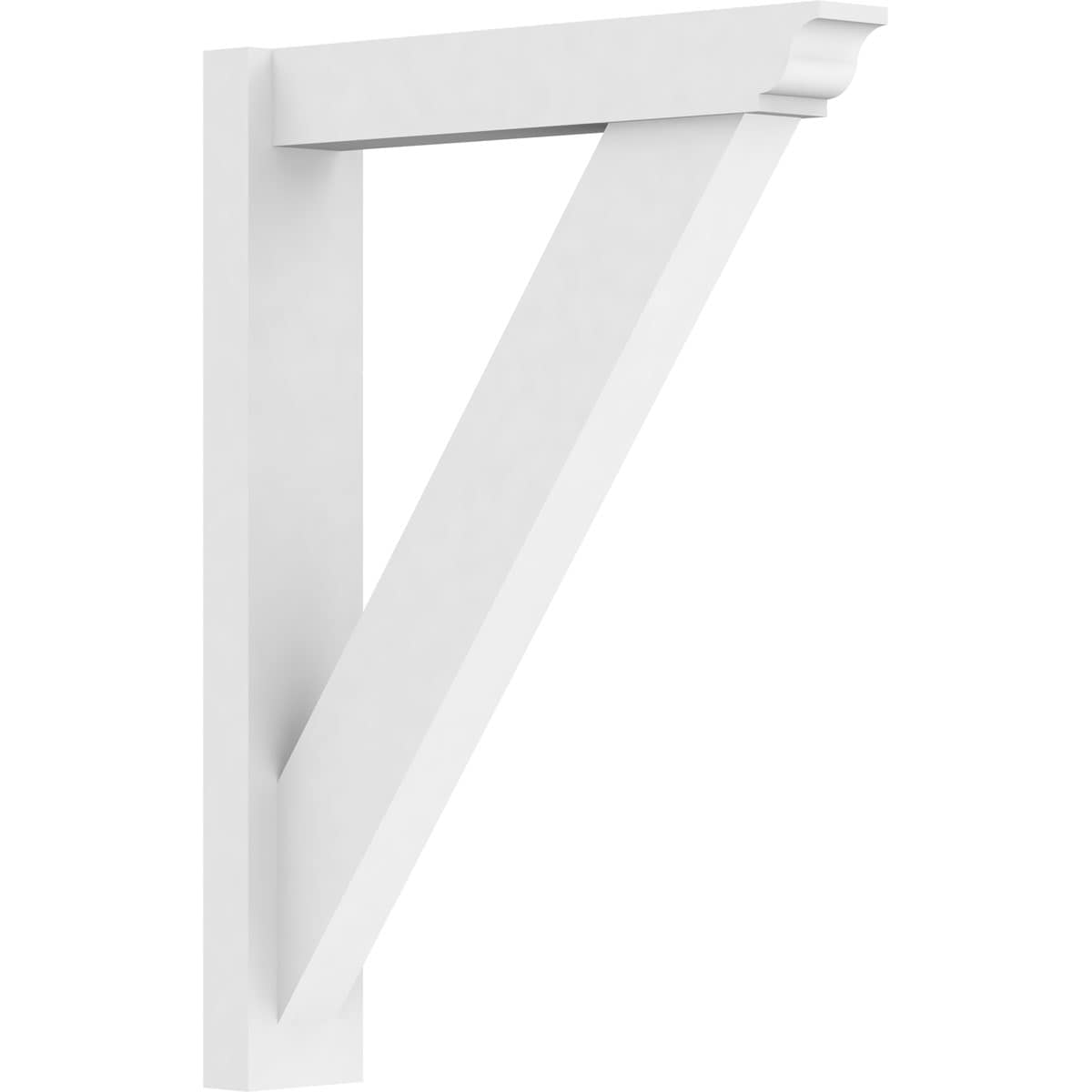 Ekena Millwork OUTP05X24X32TRA01 5-in W X 24-in D X 32-in H Traditional Architectural Grade PVC Outlooker with Traditional Ends