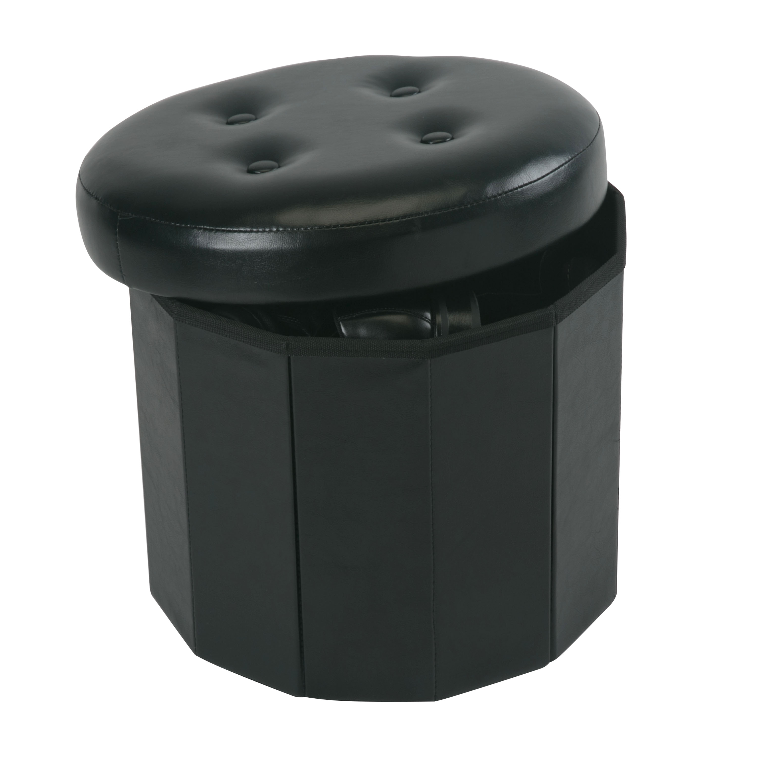 Simplify F-0664-BLACK Indoor-Ottomans - View #2