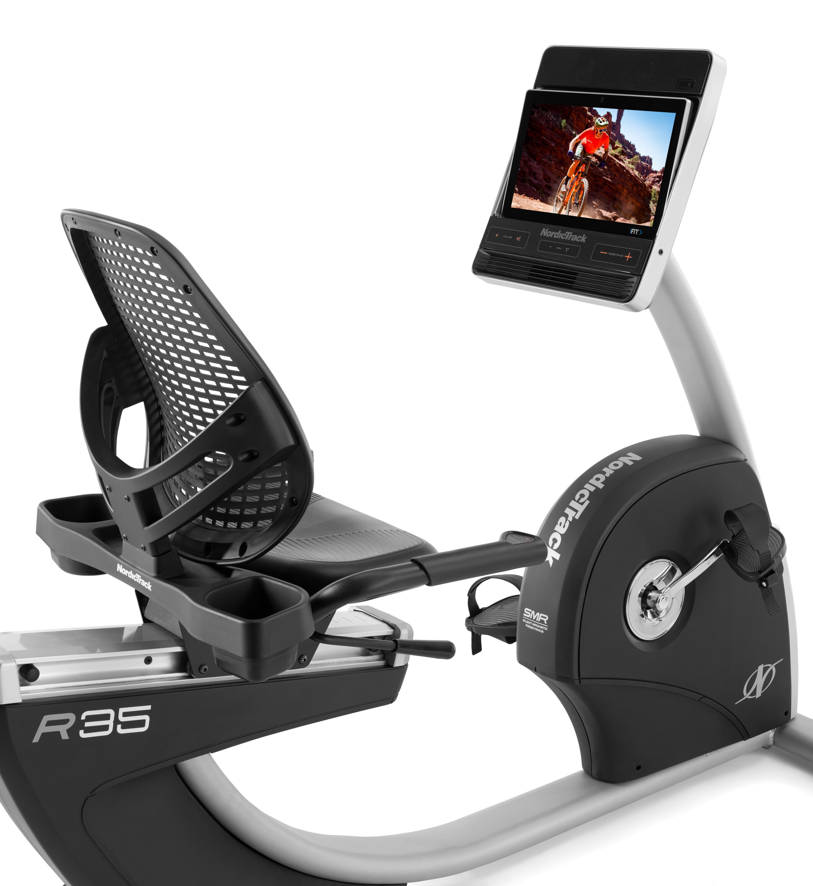 Commercial R 35 Magnetic Recumbent Cycle Exercise Bike in Black | - NORDICTRACK NTEX14921