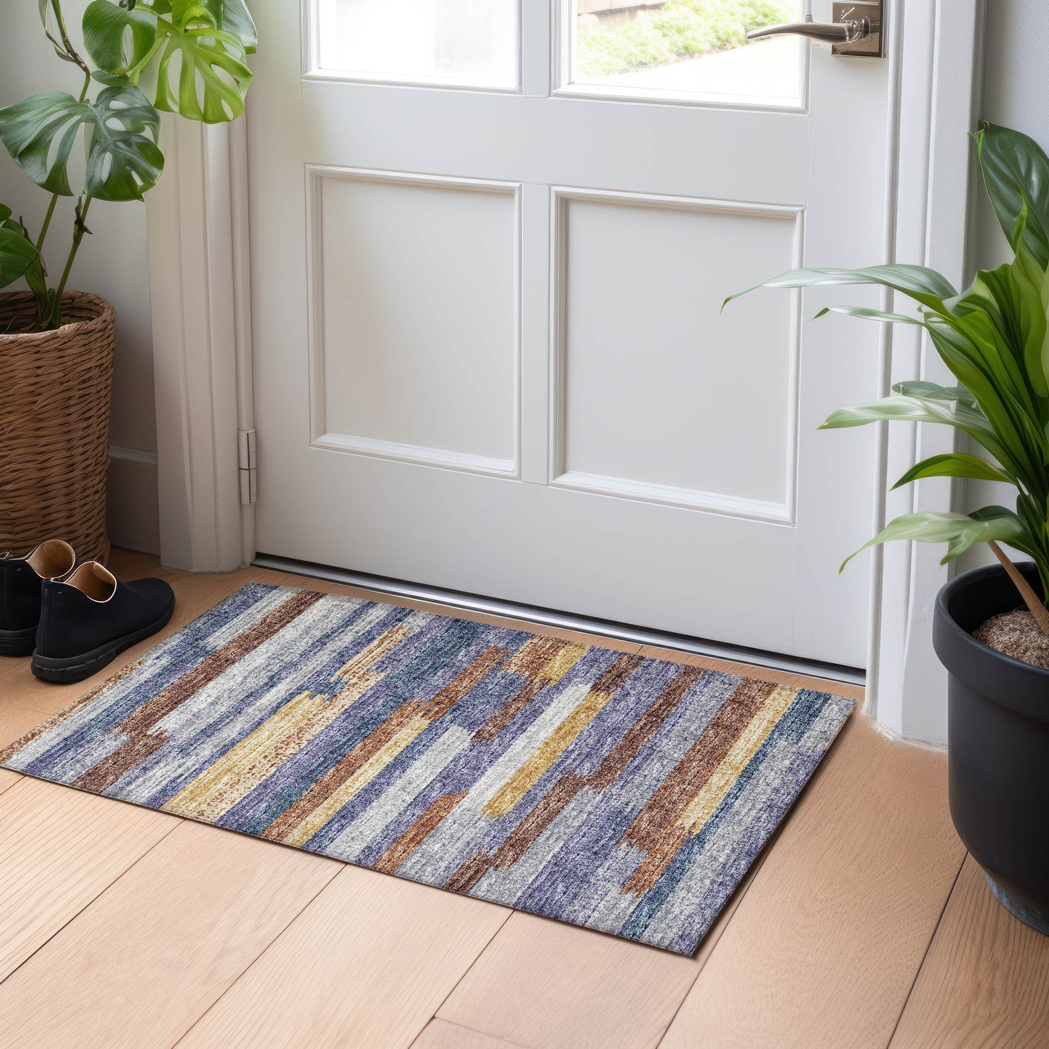 Addison Rugs AMF114LA20X30 Mayfield AMF114LA 2 x 3 (ft) Loomed Polyester Landscape Rectangular Indoor Geometric Machine washable Area rug