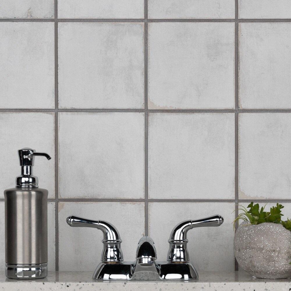 Barcelona White Matte Porcelain 6" x 6" Floor and Wall Tile