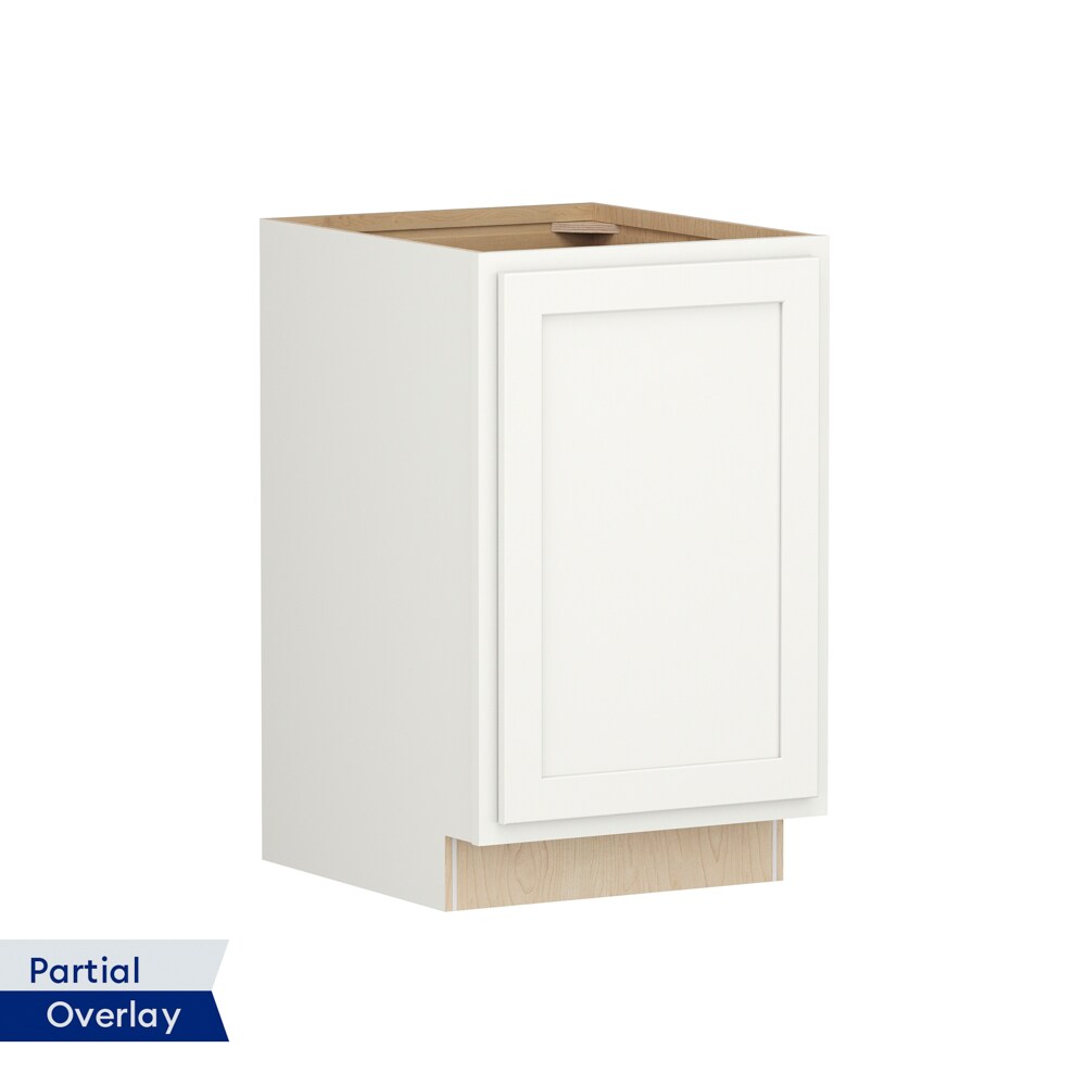 Shenandoah PRO Express SPE 92MPS-20466 Breckenridge 21-in W x 34.5-in H x 24-in D Linen Partial Overlay Base Fully assembled Plywood Cabinet (Recessed Panel Shaker)