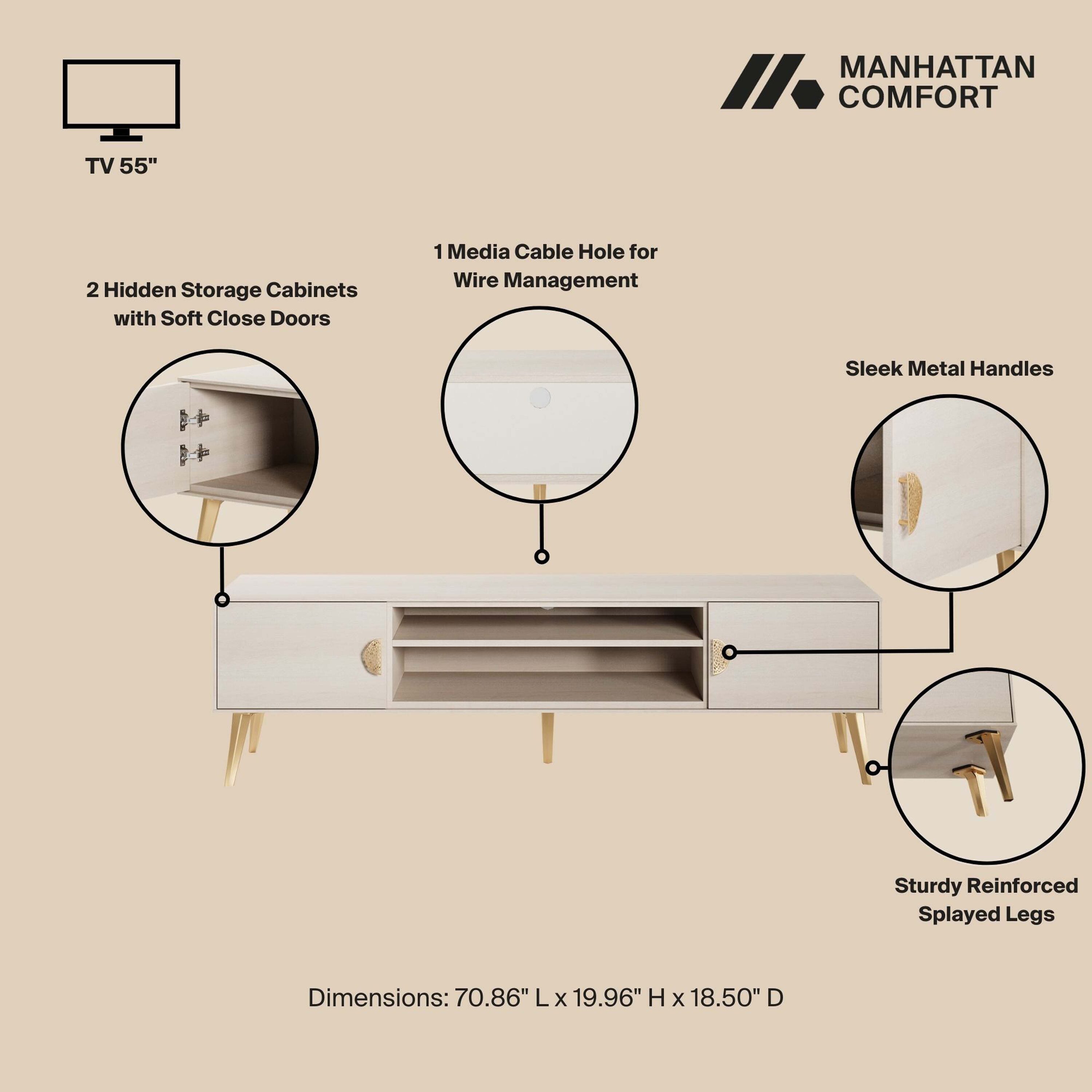 Manhattan Comfort TV004-WH Tv-Stands - View #4