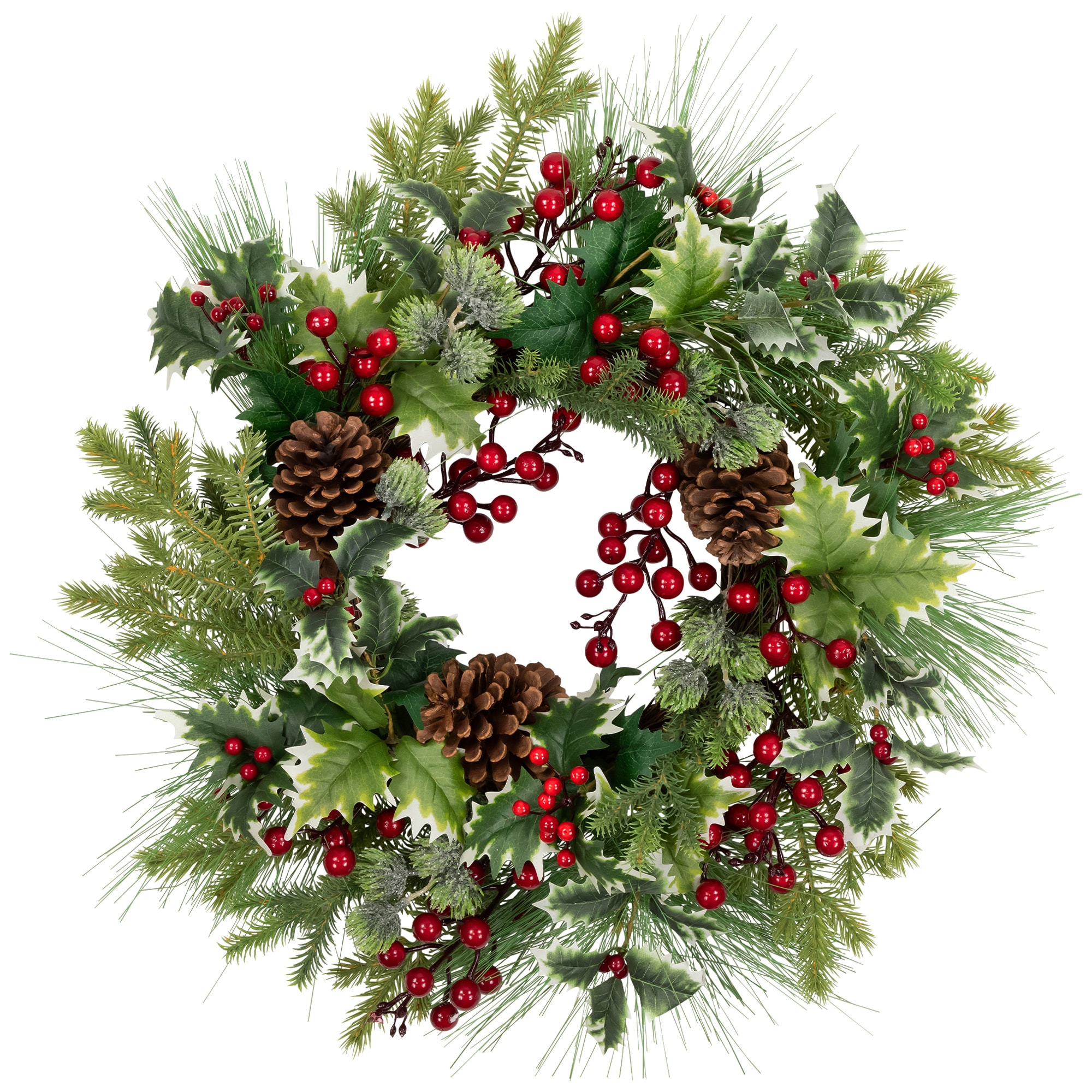 Northlight 35762363 24-in Indoor Green Pine Artificial Christmas Wreath