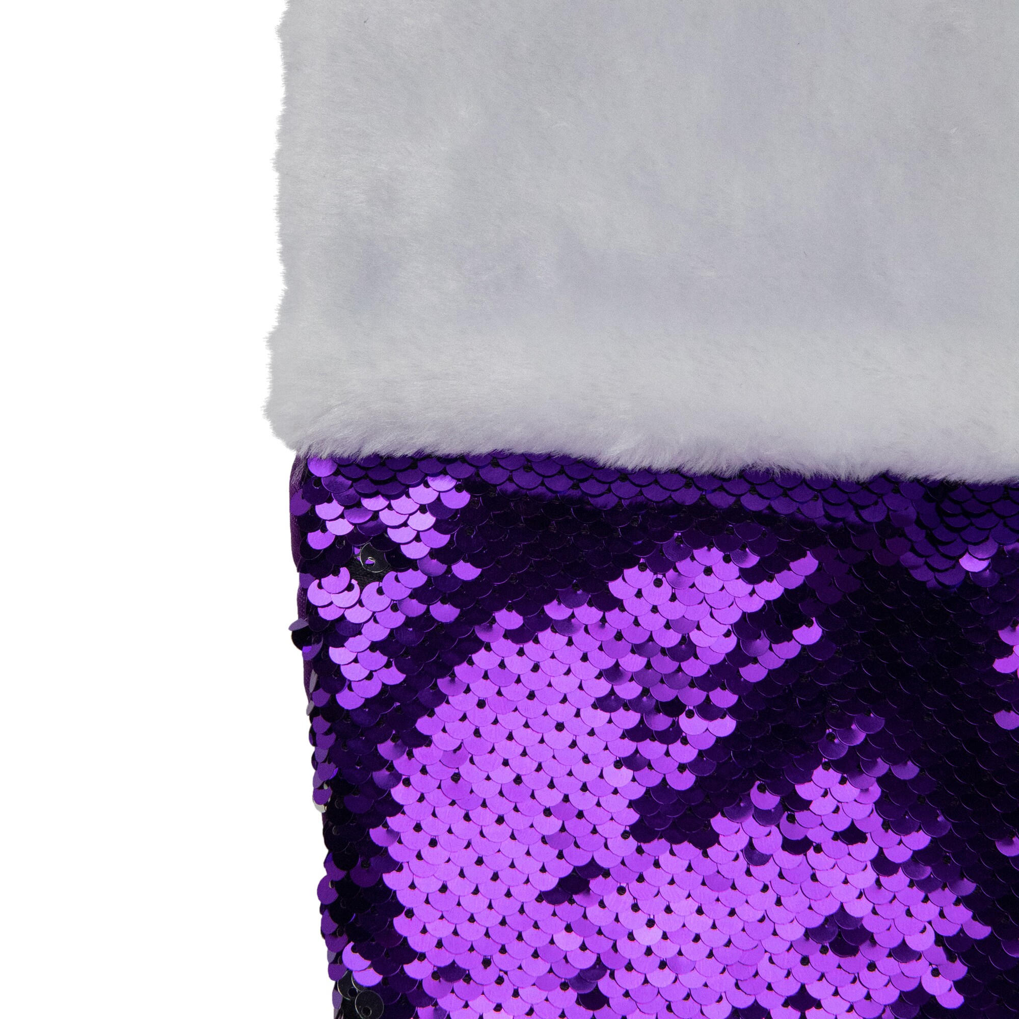 Northlight 23-in Purple Fur Christmas Stocking in the Christmas ...