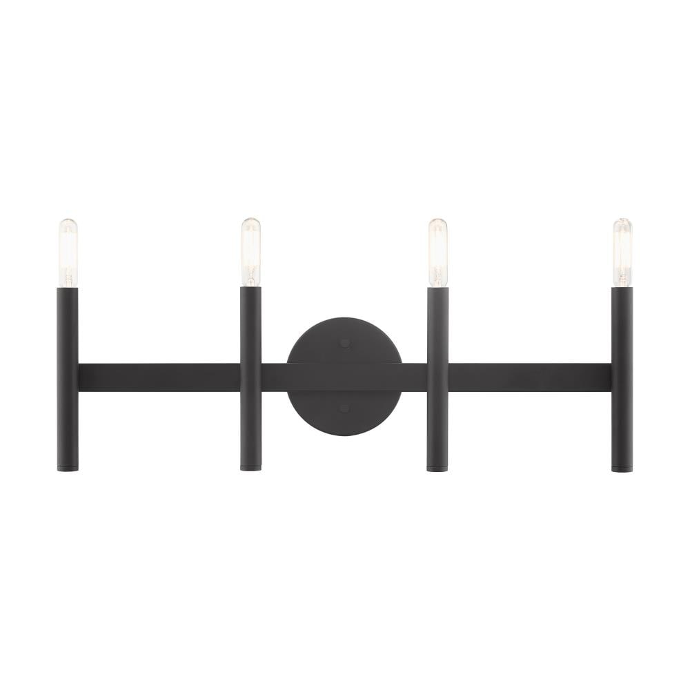 Copenhagen Black Steel 4-Light Dimmable Vanity Sconce