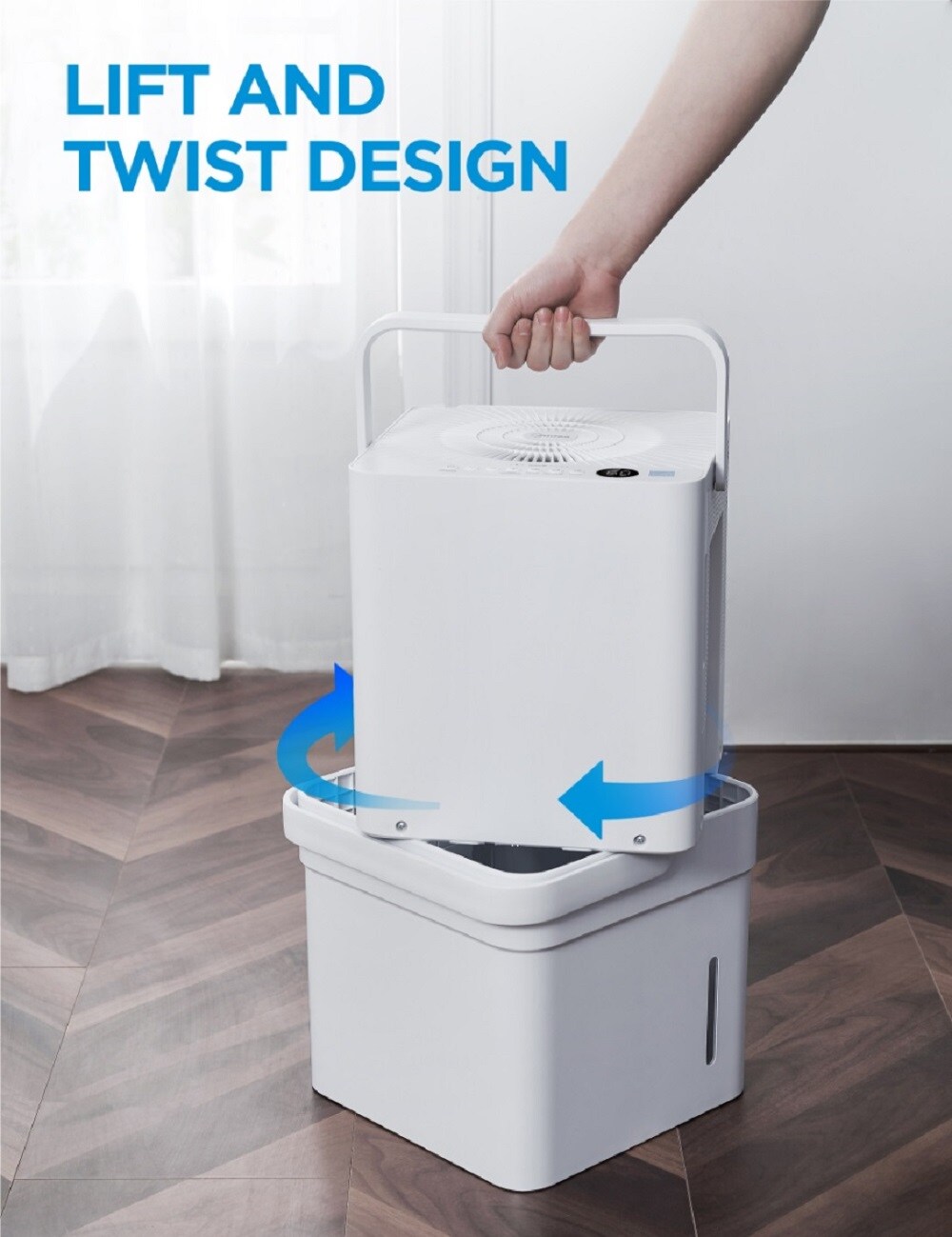 Midea Cube 50-Pint 2-Speed Wi-Fi Connected Dehumidifier ENERGY STAR ...