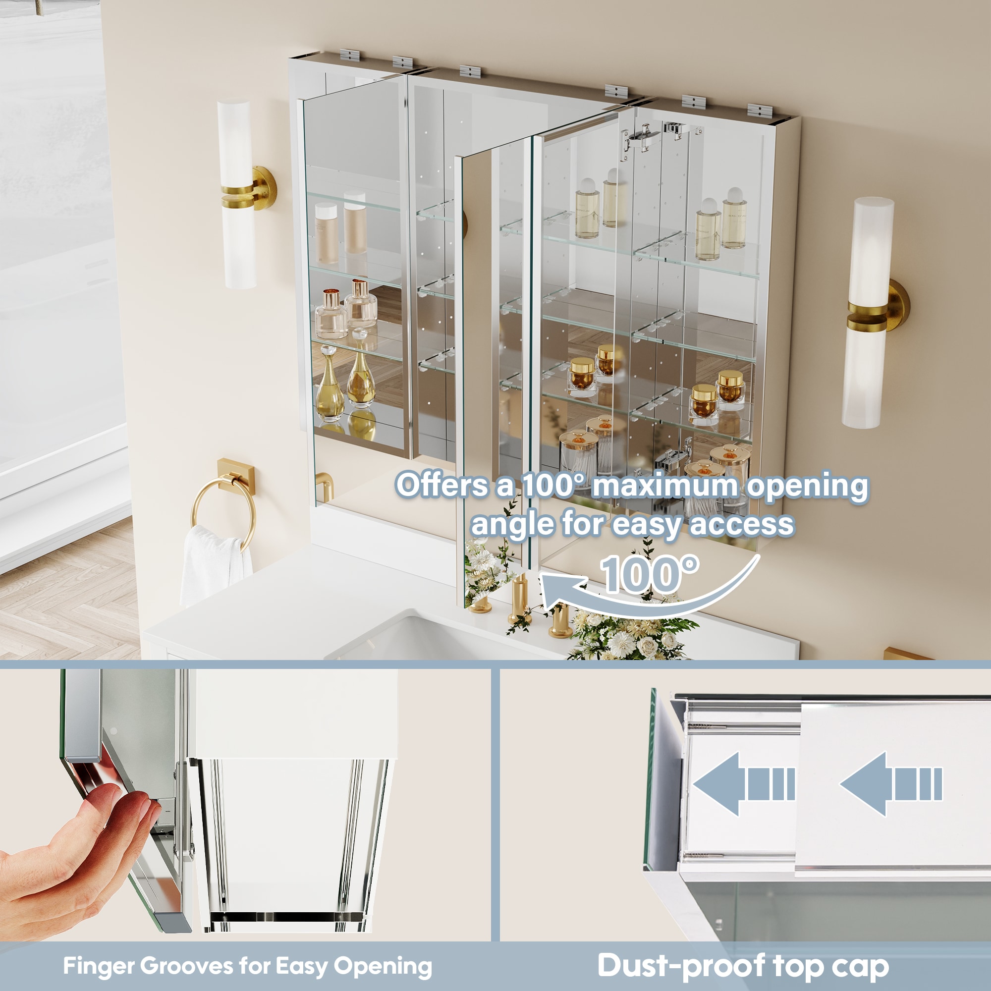 CALVON CAH-ZR4432 Bathroom-Medicine-Cabinets - View #6