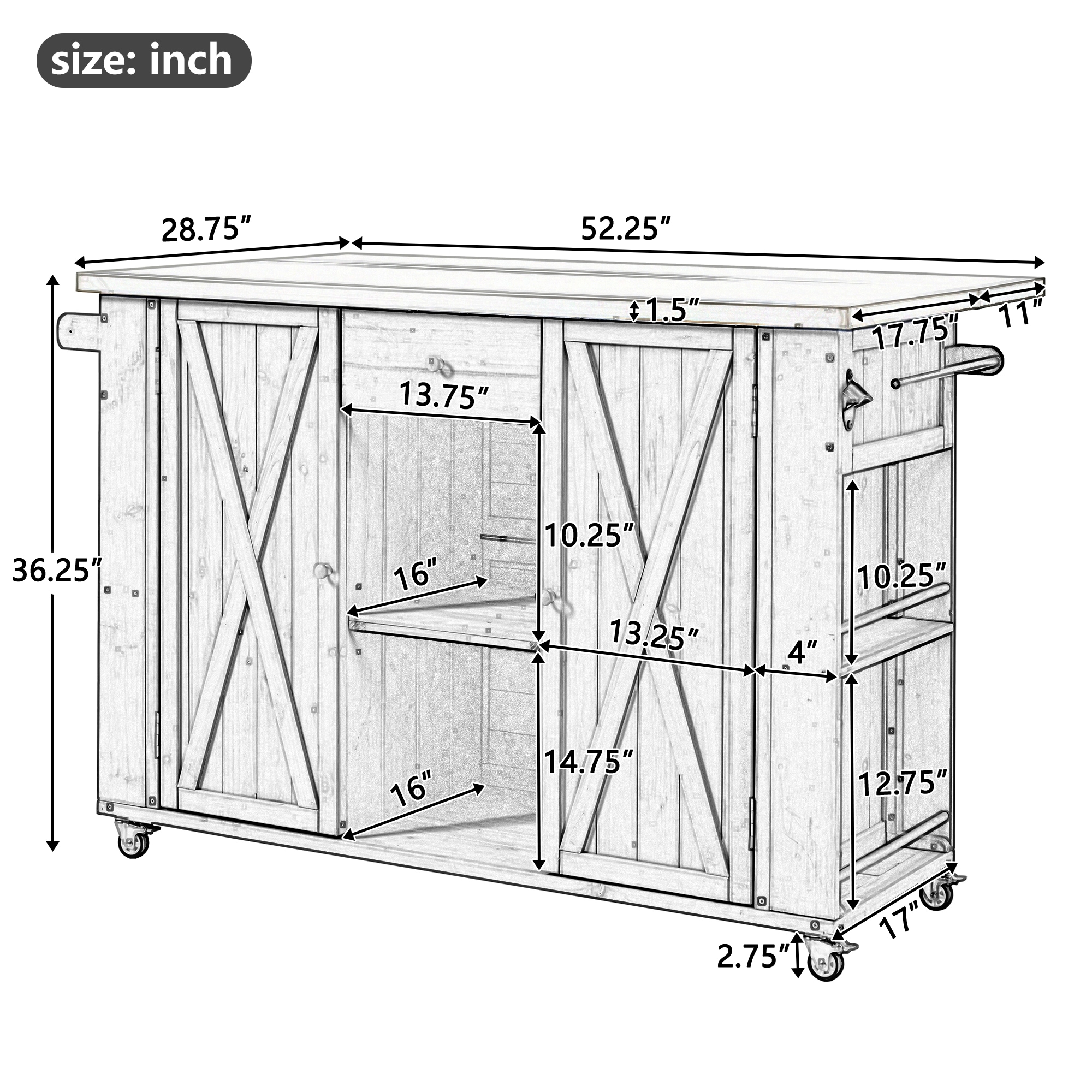 GDFStudio 341635 Outdoor-Carts - View #2