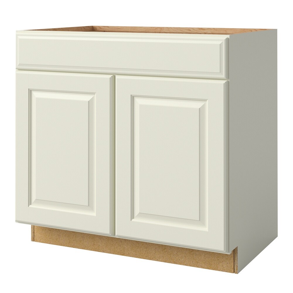 allen + roth Pattingham 30-in W x 34.5-in H x 24-in D Harbor 1-Drawer Base Fully Assembled Cabinet (Raised Panel Slab Door Style)