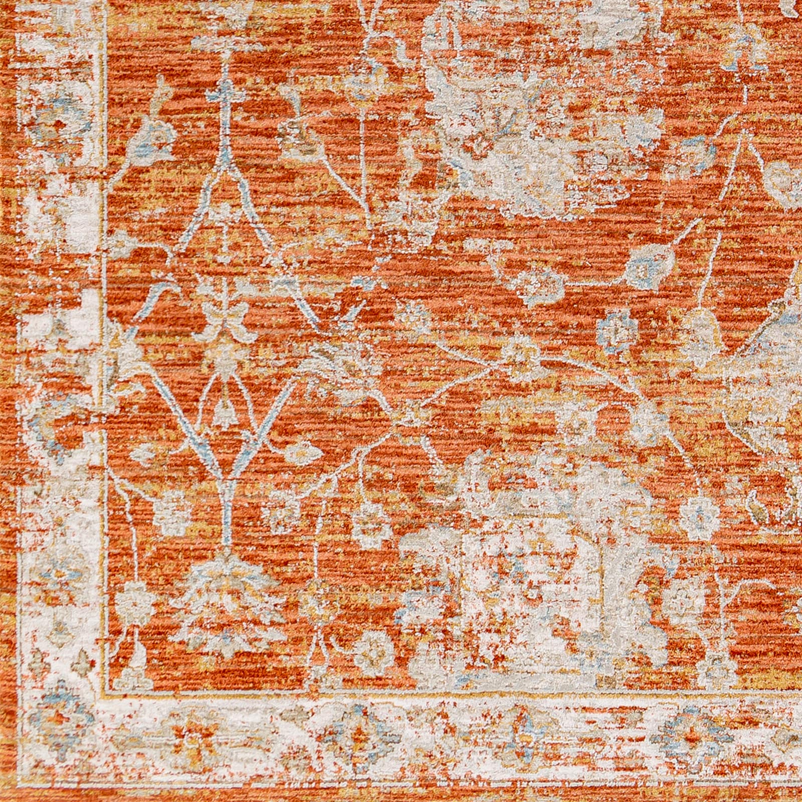 Reversible Easy-Care Cotton-Blend 5' x 7' Red Rug