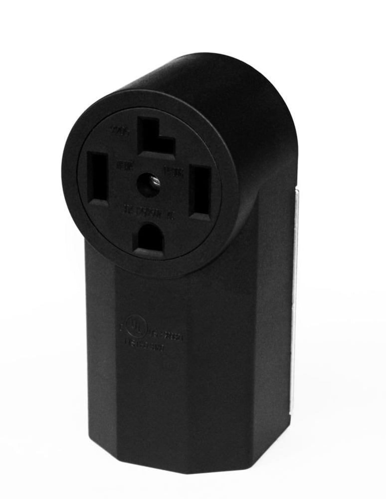 Utilitech 30-Amp 120-Volt Black Indoor Round Wall Rv Power Outlet 