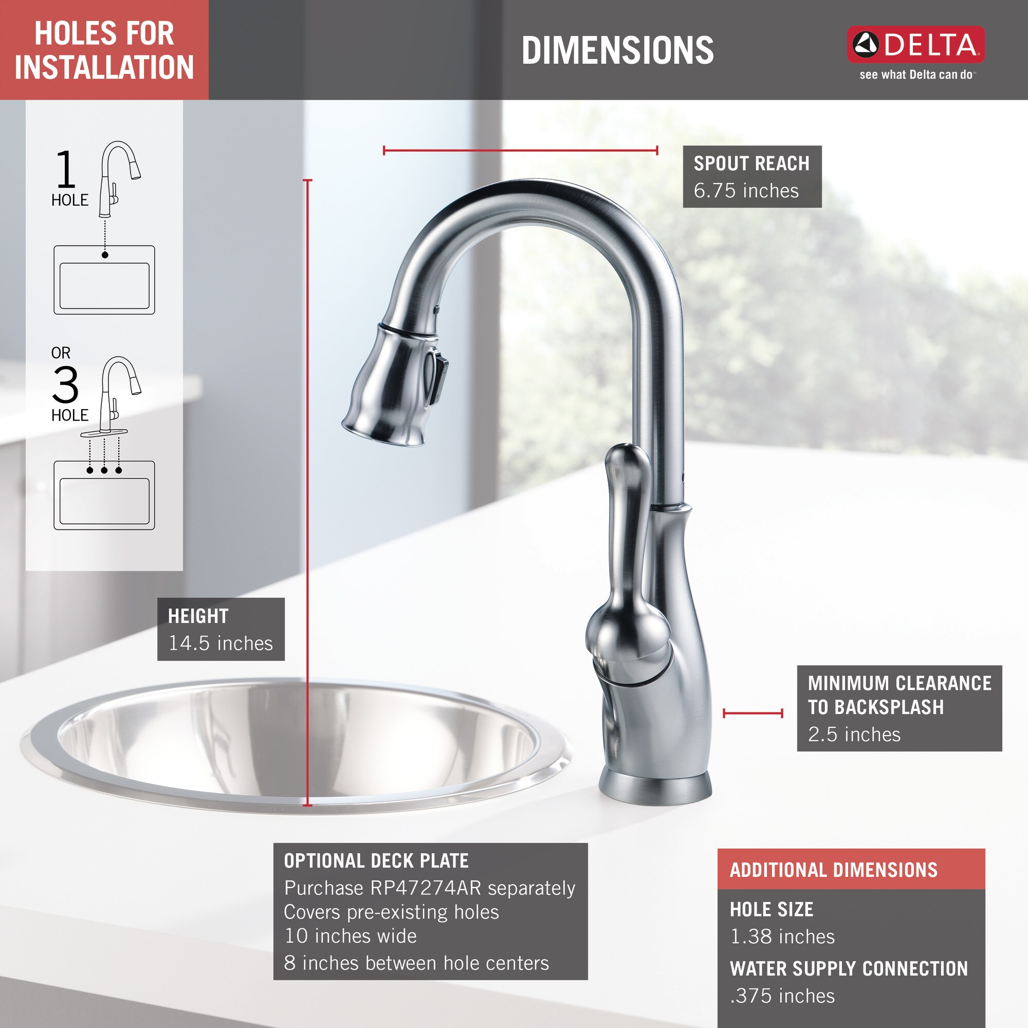 Delta 9678-AR-DST Kitchen-Faucets - View #3
