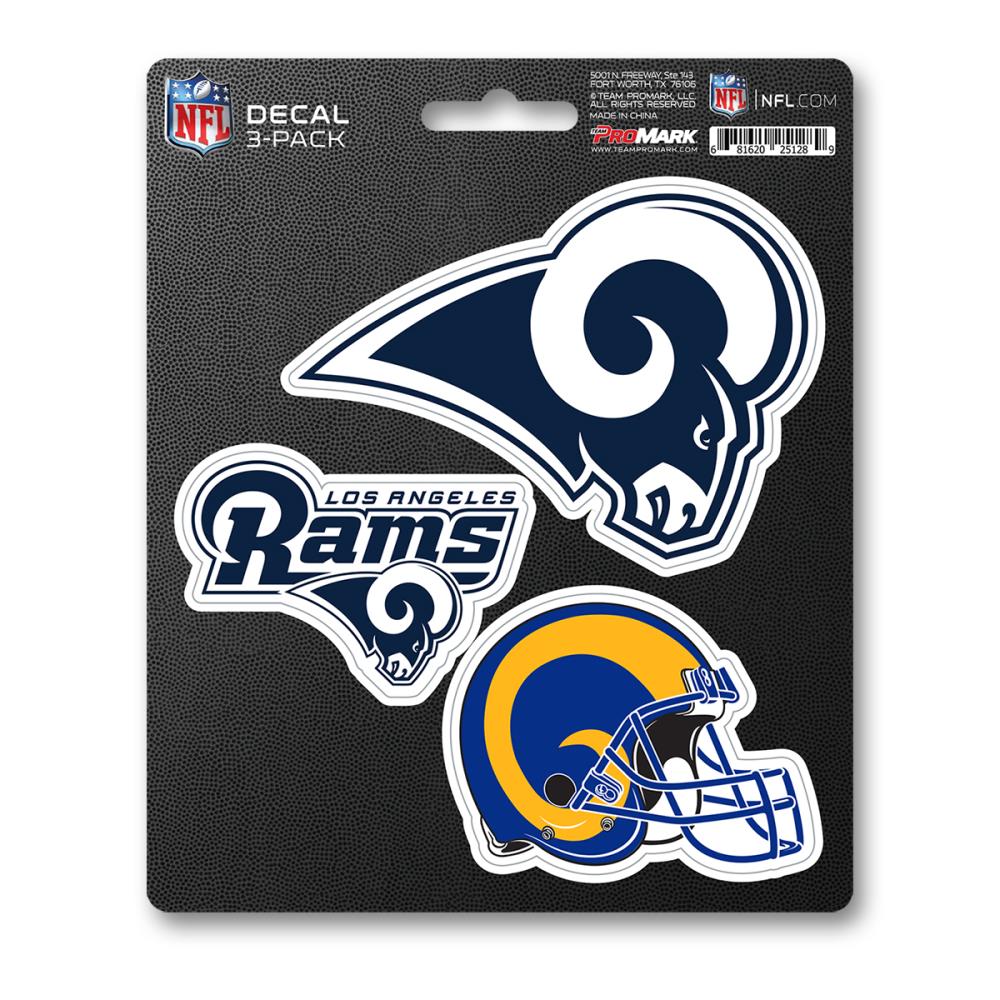 Team ProMark DST3NF28_A Los Angeles Rams 3-Pack Decal Set