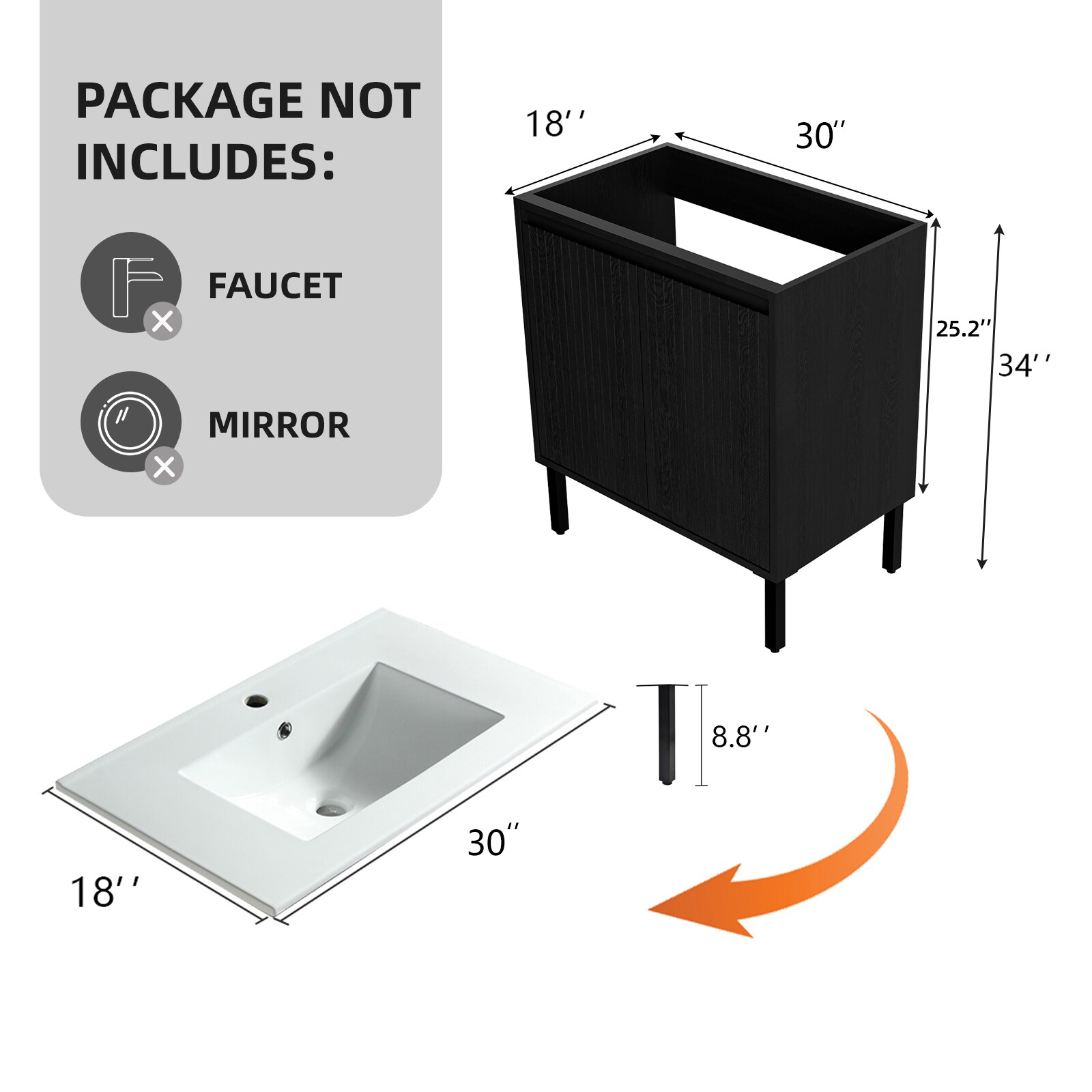 Tinyhomie LW-WEM-2713 Bath-Vanity-Combo - View #2