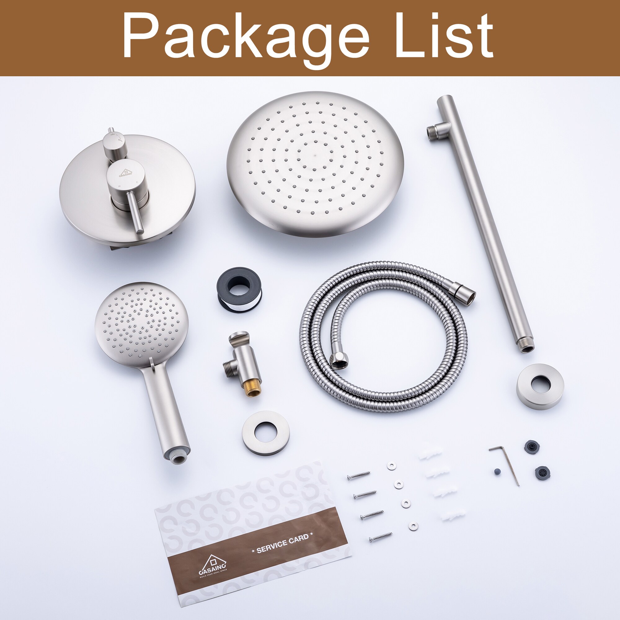 Clihome MS-A3794-MB Showerhead-Bar-Panels - View #9
