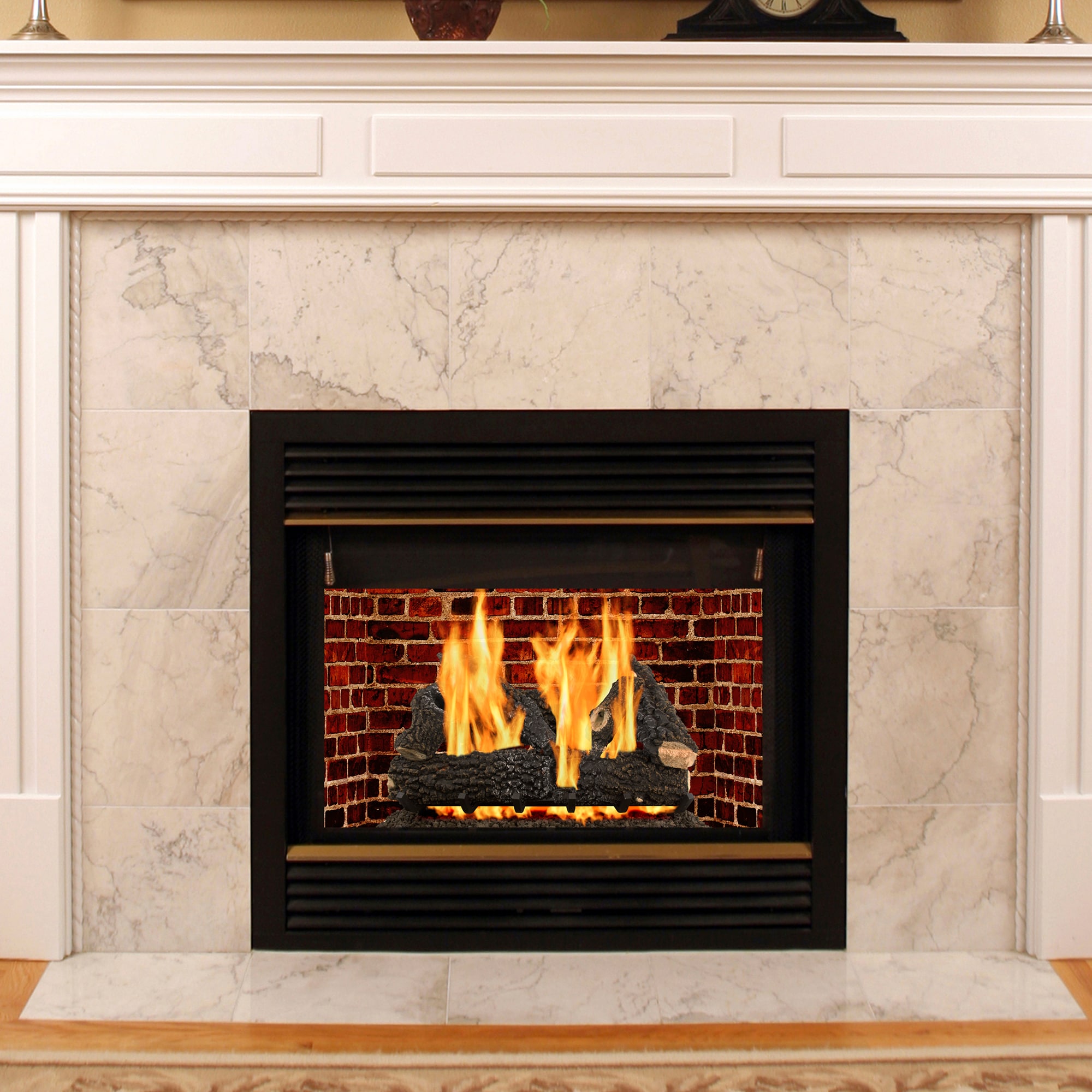 Pleasant Hearth 30-in 65000-BTU Natural Gas Dual-Burner Vented Gas Fireplace Logs VL-AA30D Sansujyuku sansujyuku.com