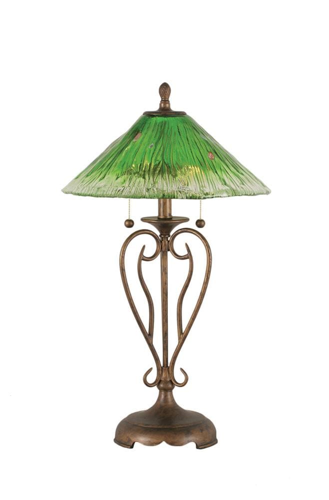  LWTK007179 27-in Bronze Table Lamp with Glass Shade