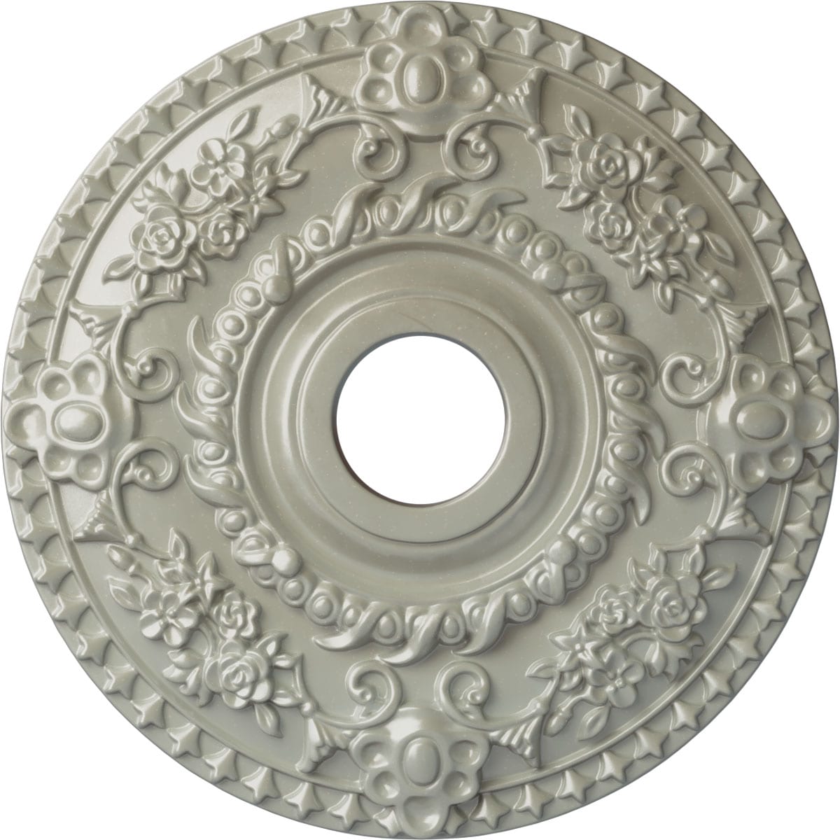 Ekena Millwork CM18ROFCS Rose 18-in W x 18-in L Painted Flash Copper Polyurethane Whole Ceiling Medallion