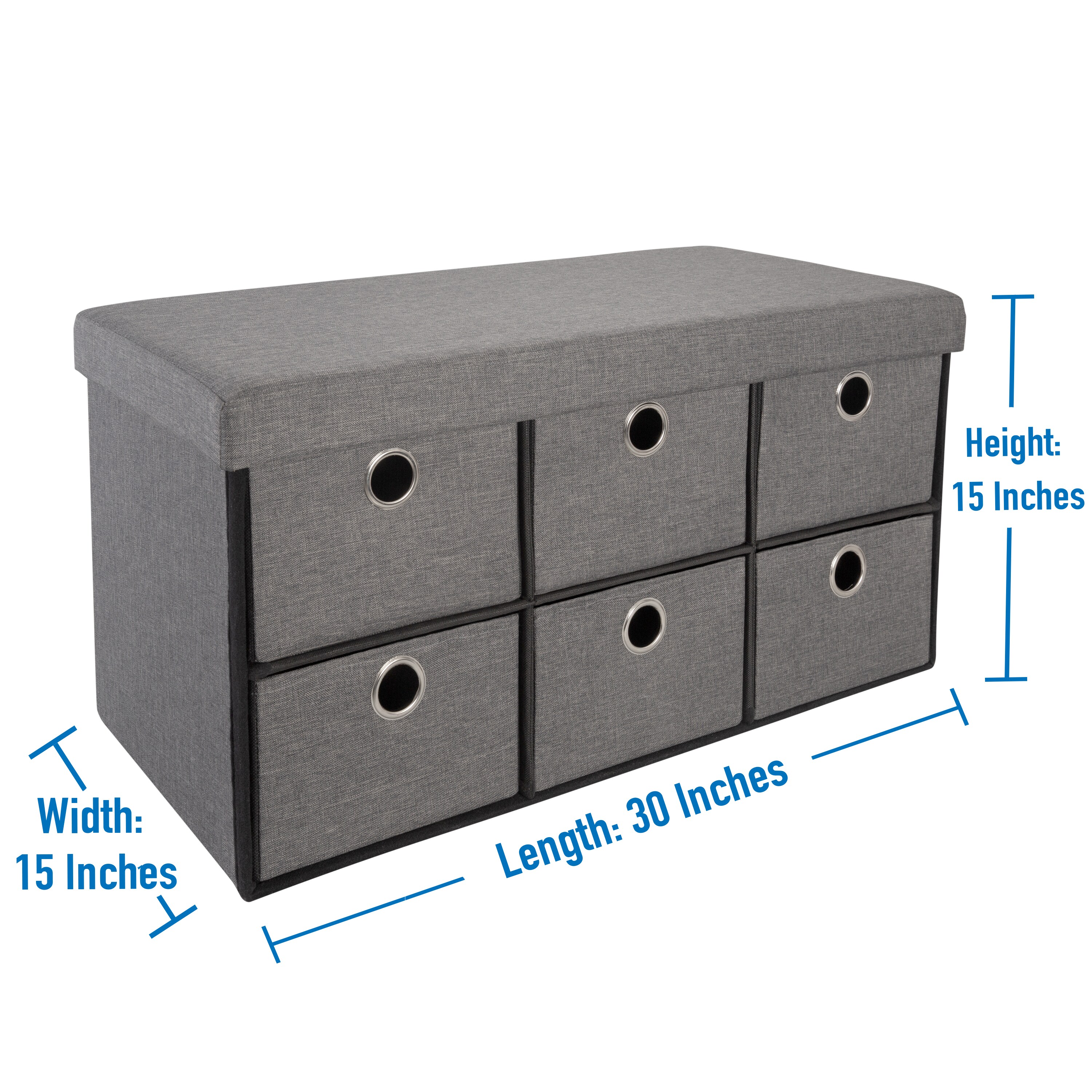 Simplify F-0692-GREY Indoor-Ottomans - View #2