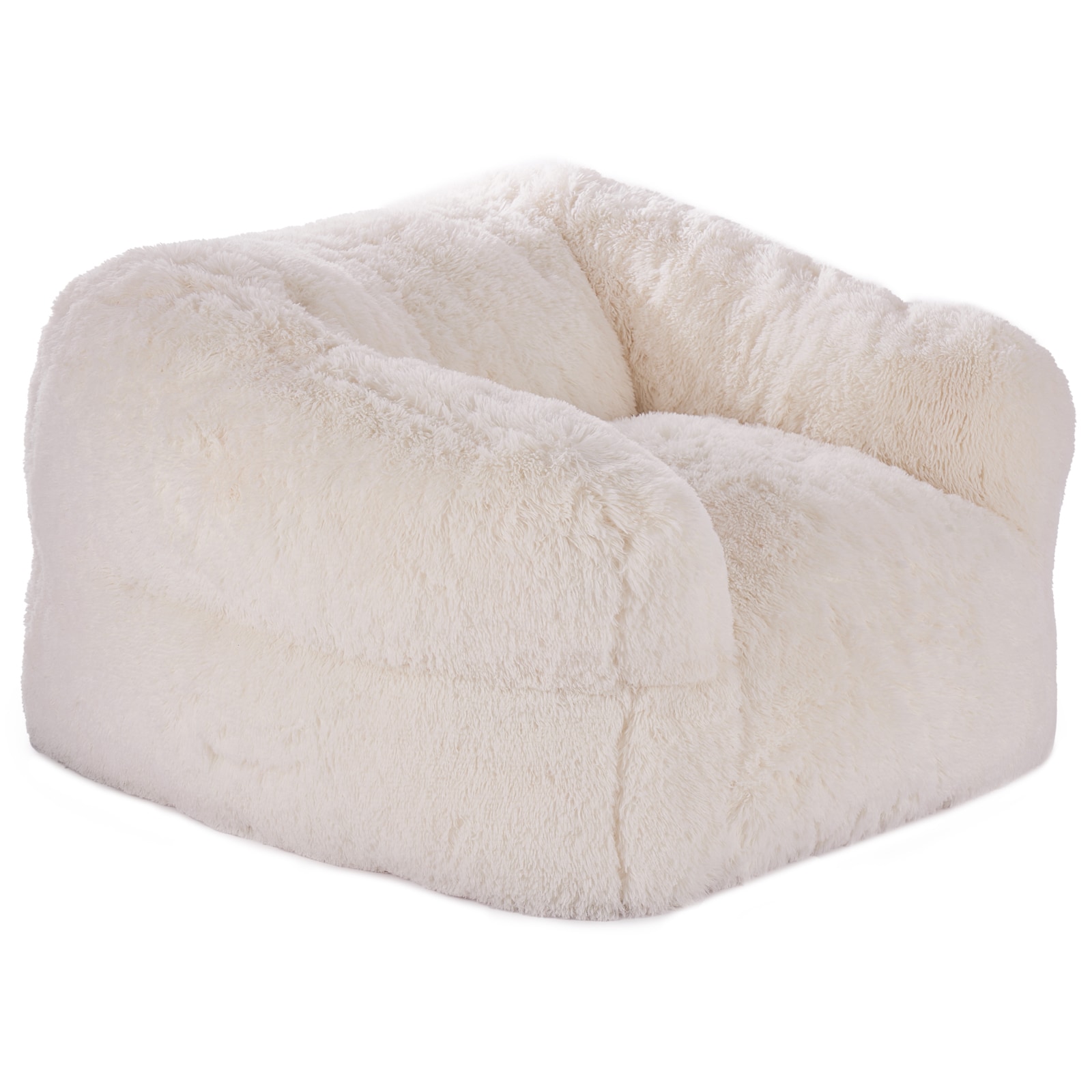 GIVIMO - Adult Bean Bag Chair with Armrests High-Density Memory Foam Filled Fluffy Plush Sofa Cha...