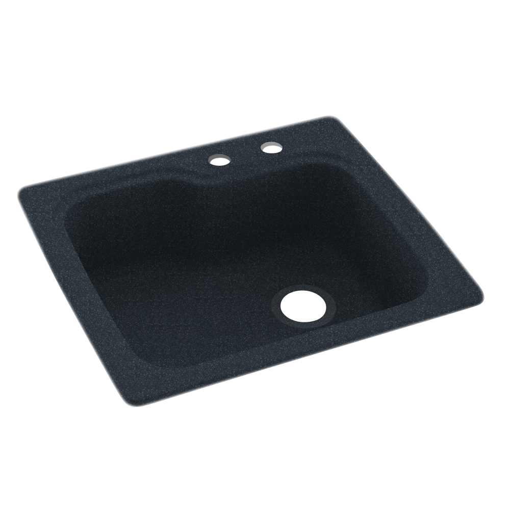 Swanstone Drop In 25 In X 22 In Black Galaxy Composite Single Bowl 2   04792477 