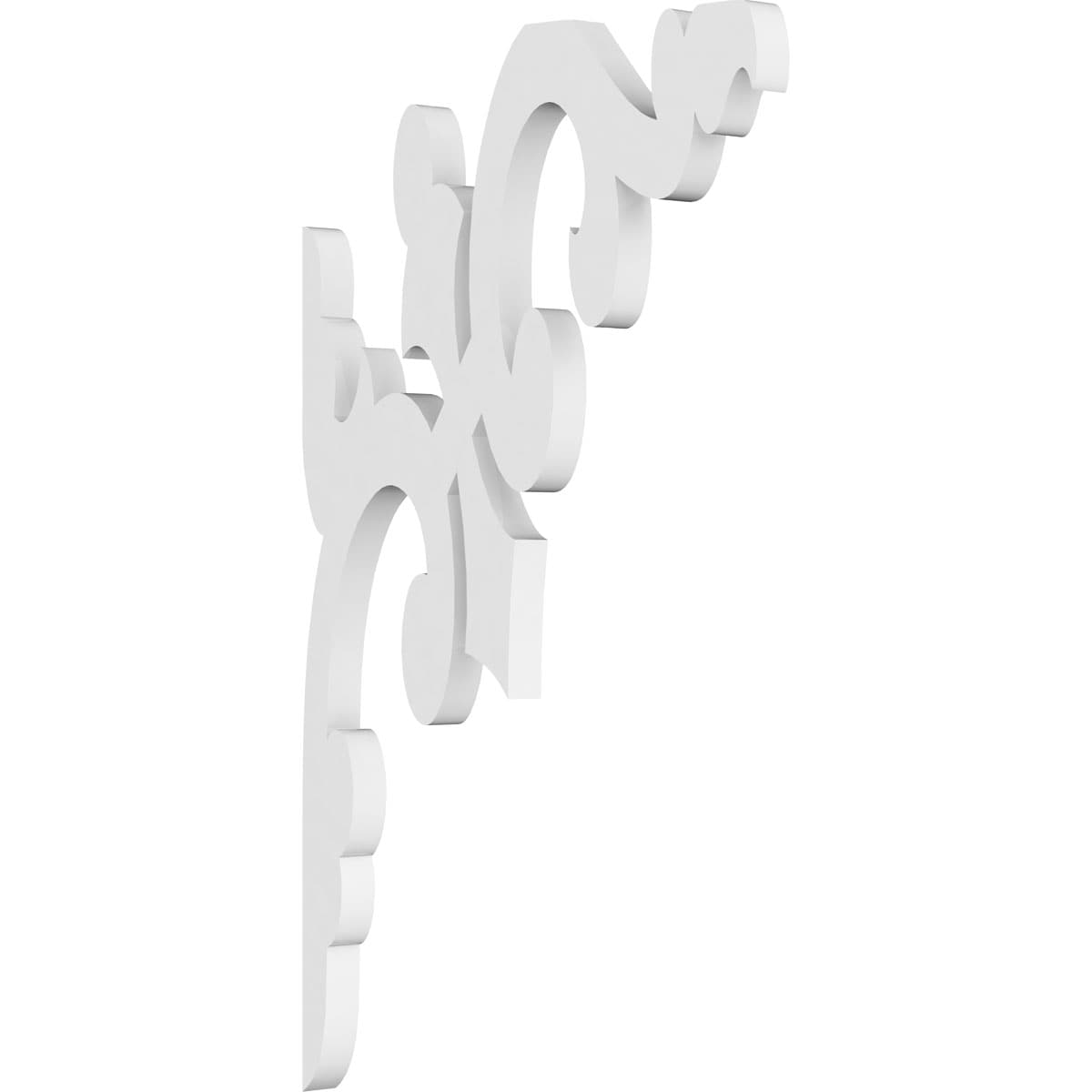 Ekena Millwork BKTP01X08X14MI Milton 5/8-in x 8-in x 14-in Off-white PVC Standard bracket