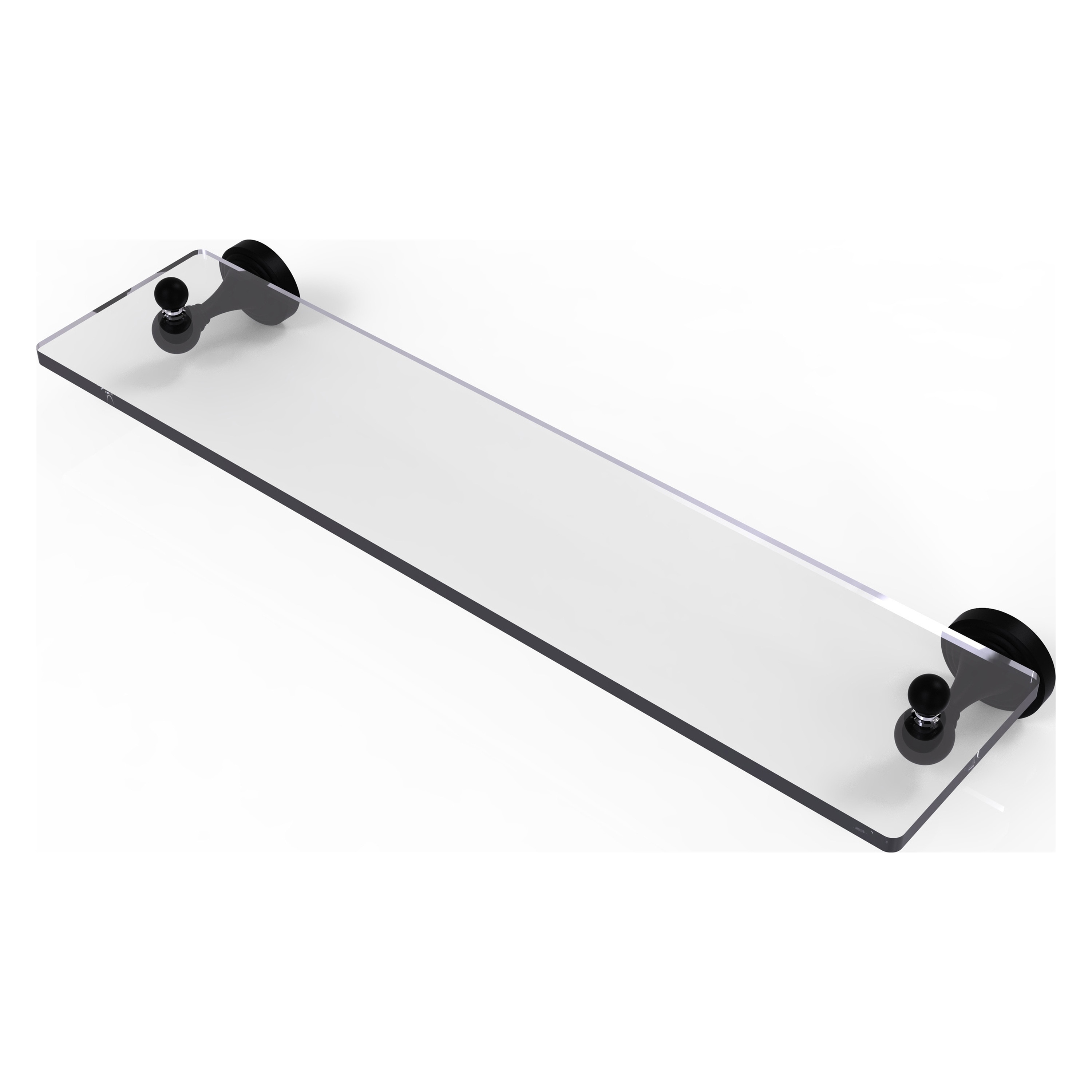 Allied Brass SG-1-22-BKM Sag Harbor Matte Black Wall mount Bathroom Shelf ( 22-in x 2.5-in x 5-in )
